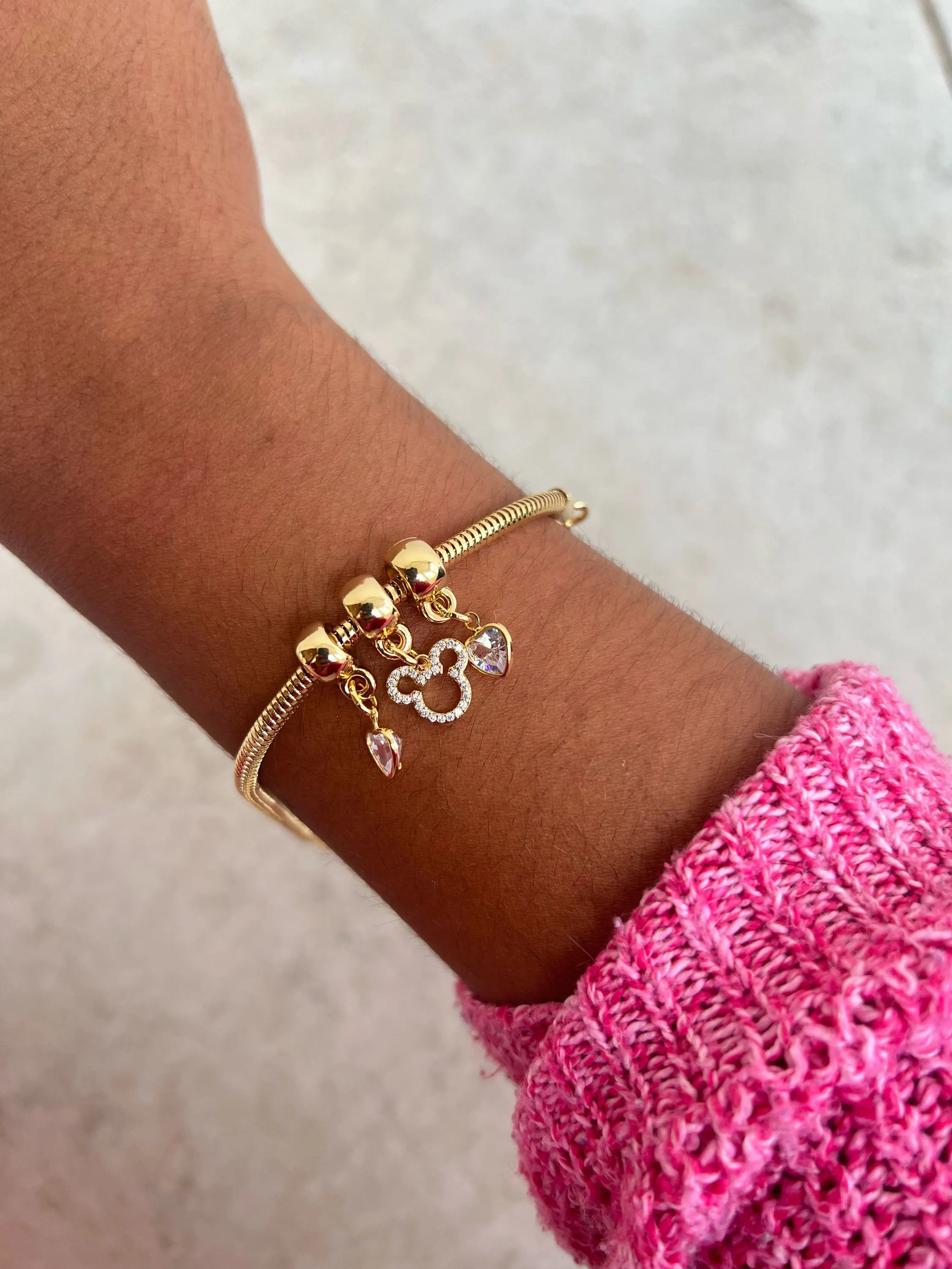 Pulseira pingente Minnie