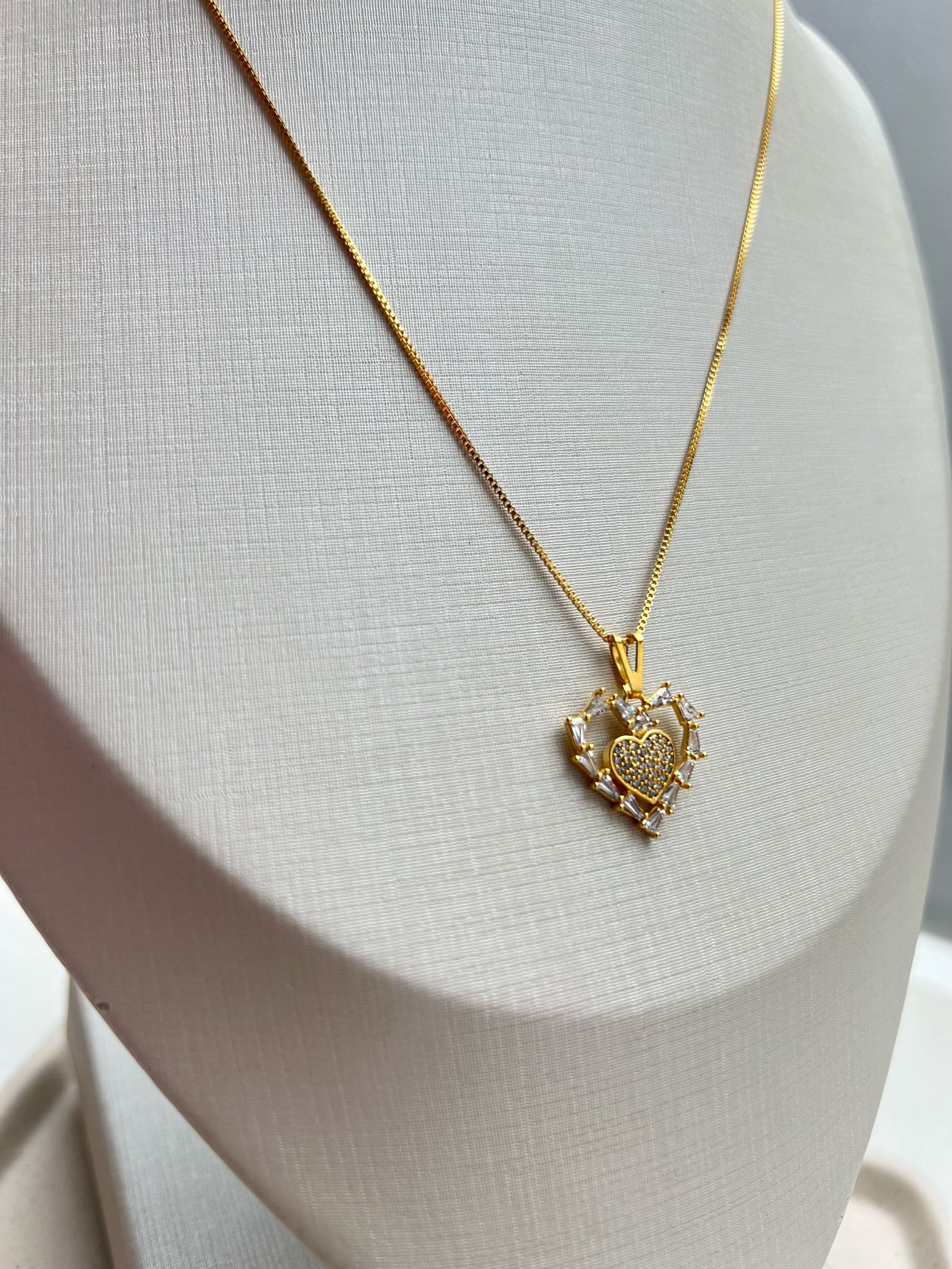 Colar pingente coração