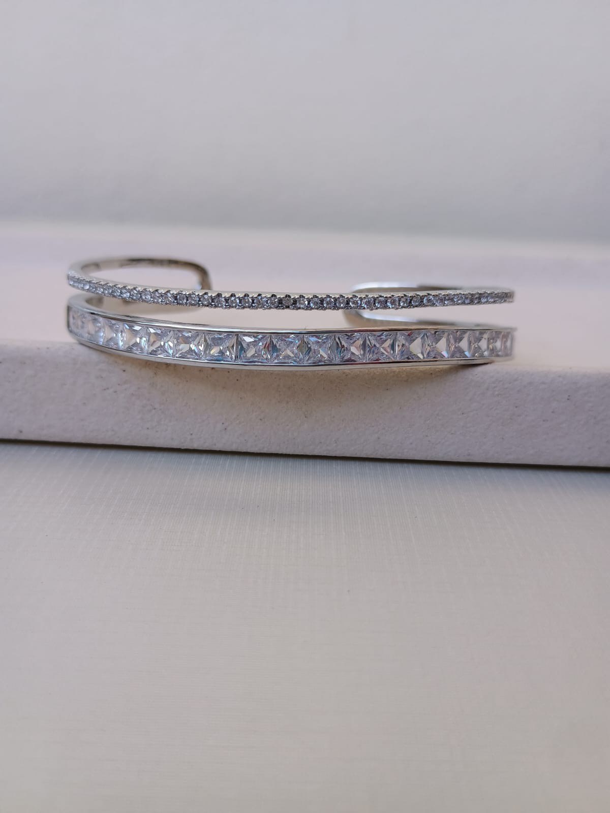 Bracelete estilo riviera duplo