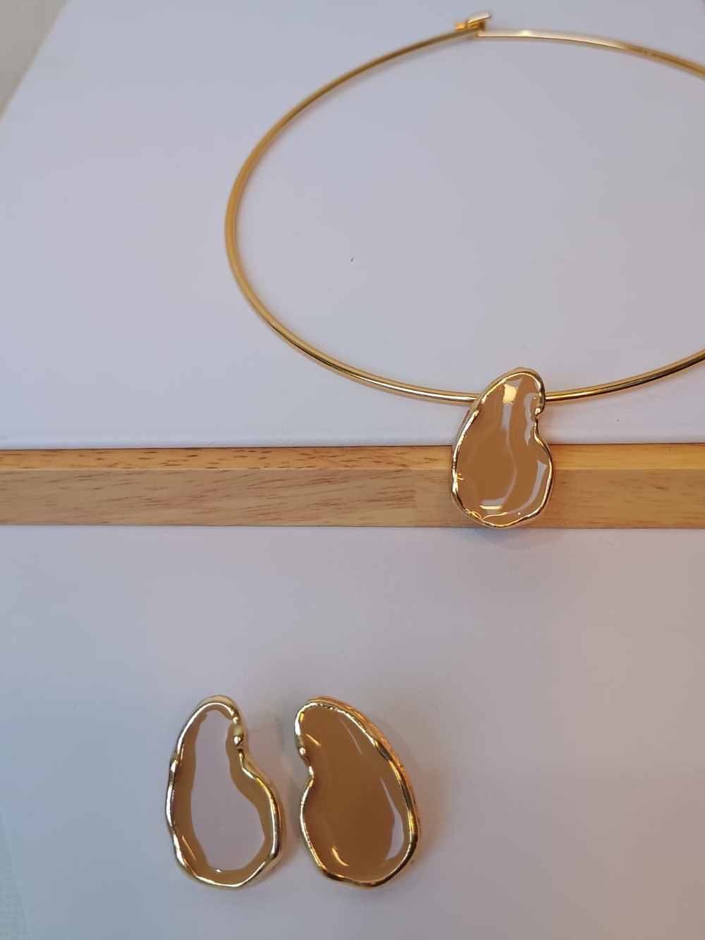 Conjunto de choker aro modelos orgânico