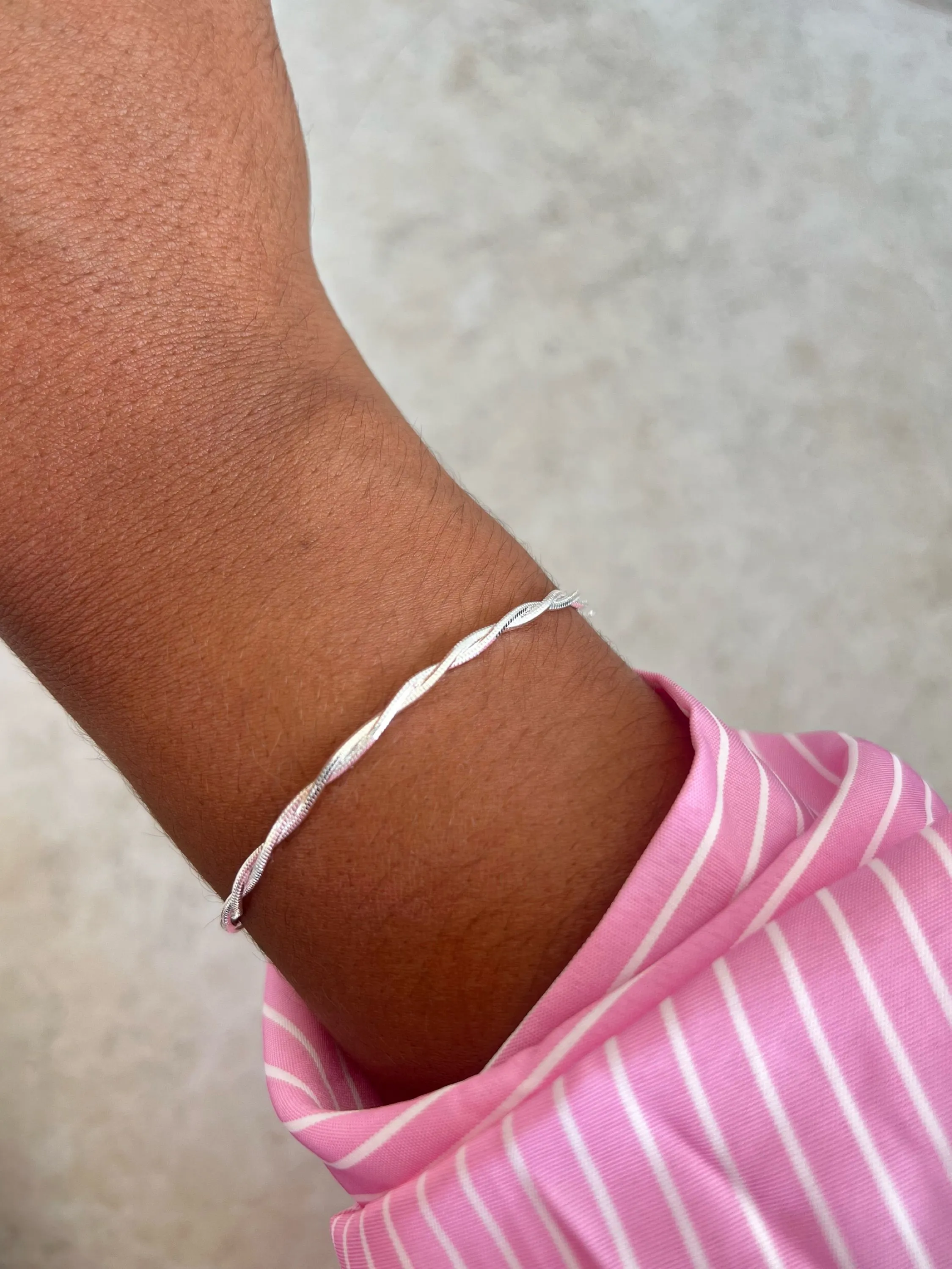 Pulseira corrente trançada