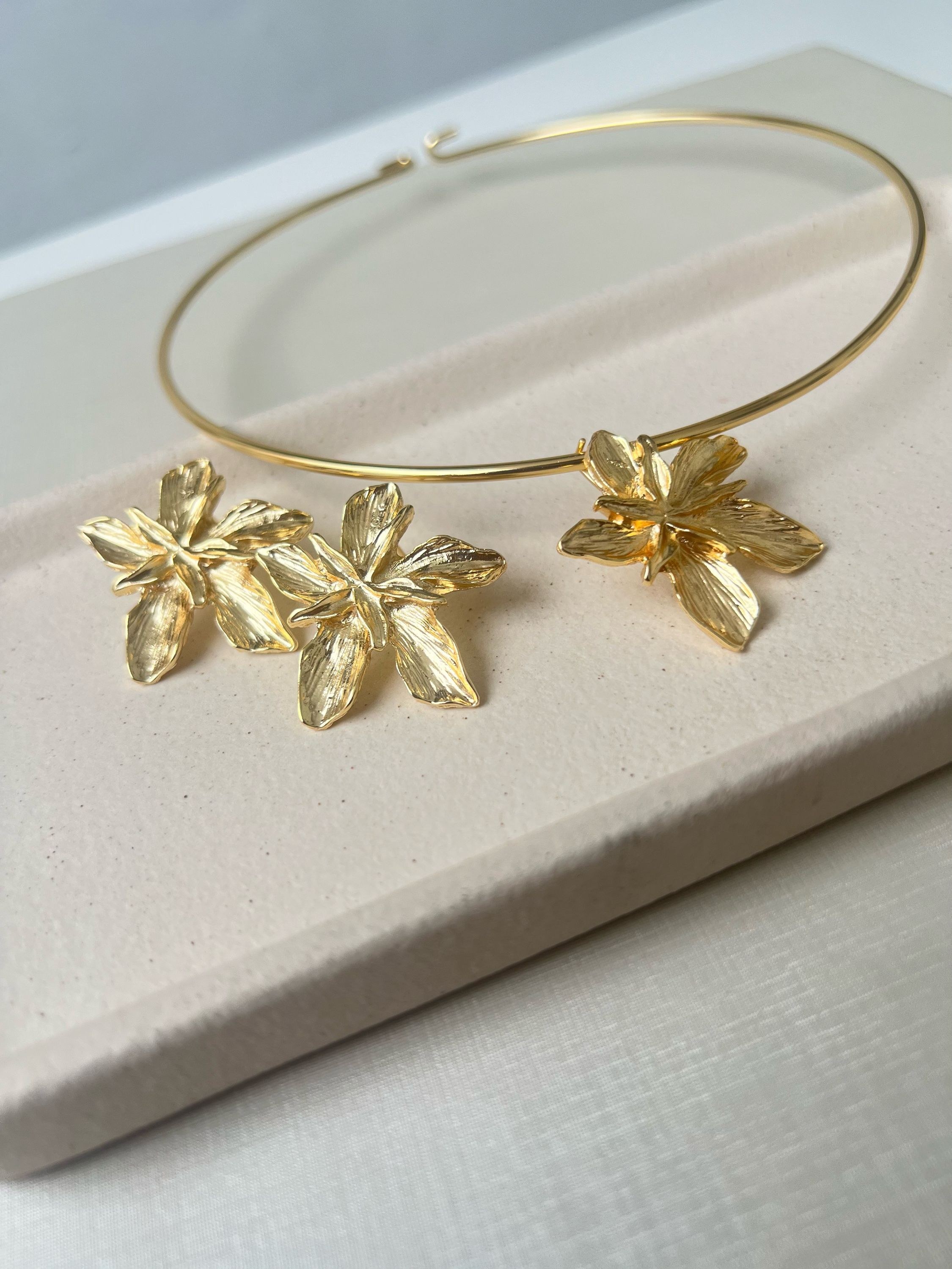 Conjunto Choker aro e brinco