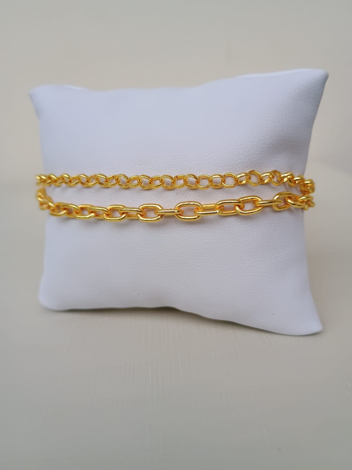 Pulseira dupla com elos