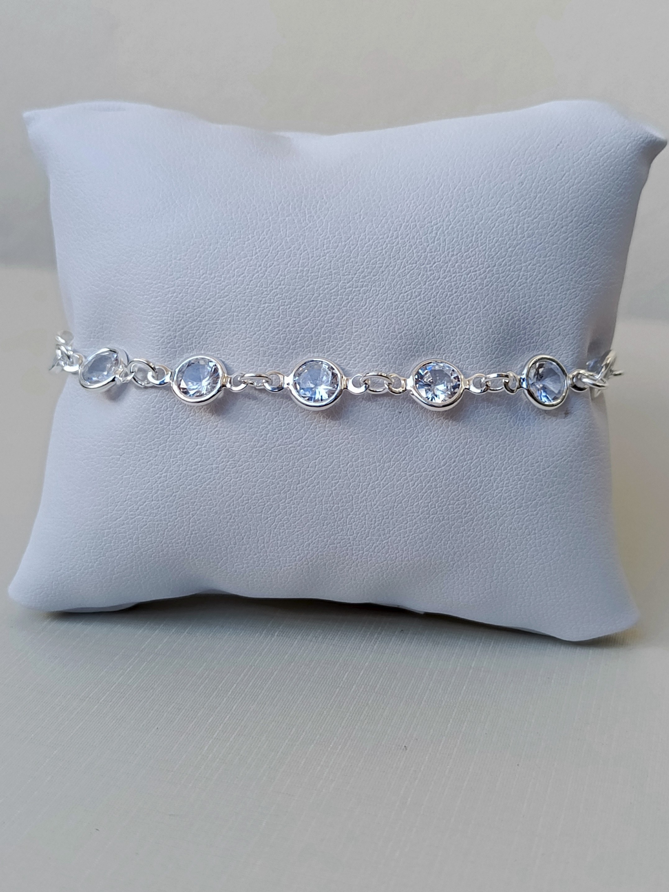 Pulseira prata com zircônias