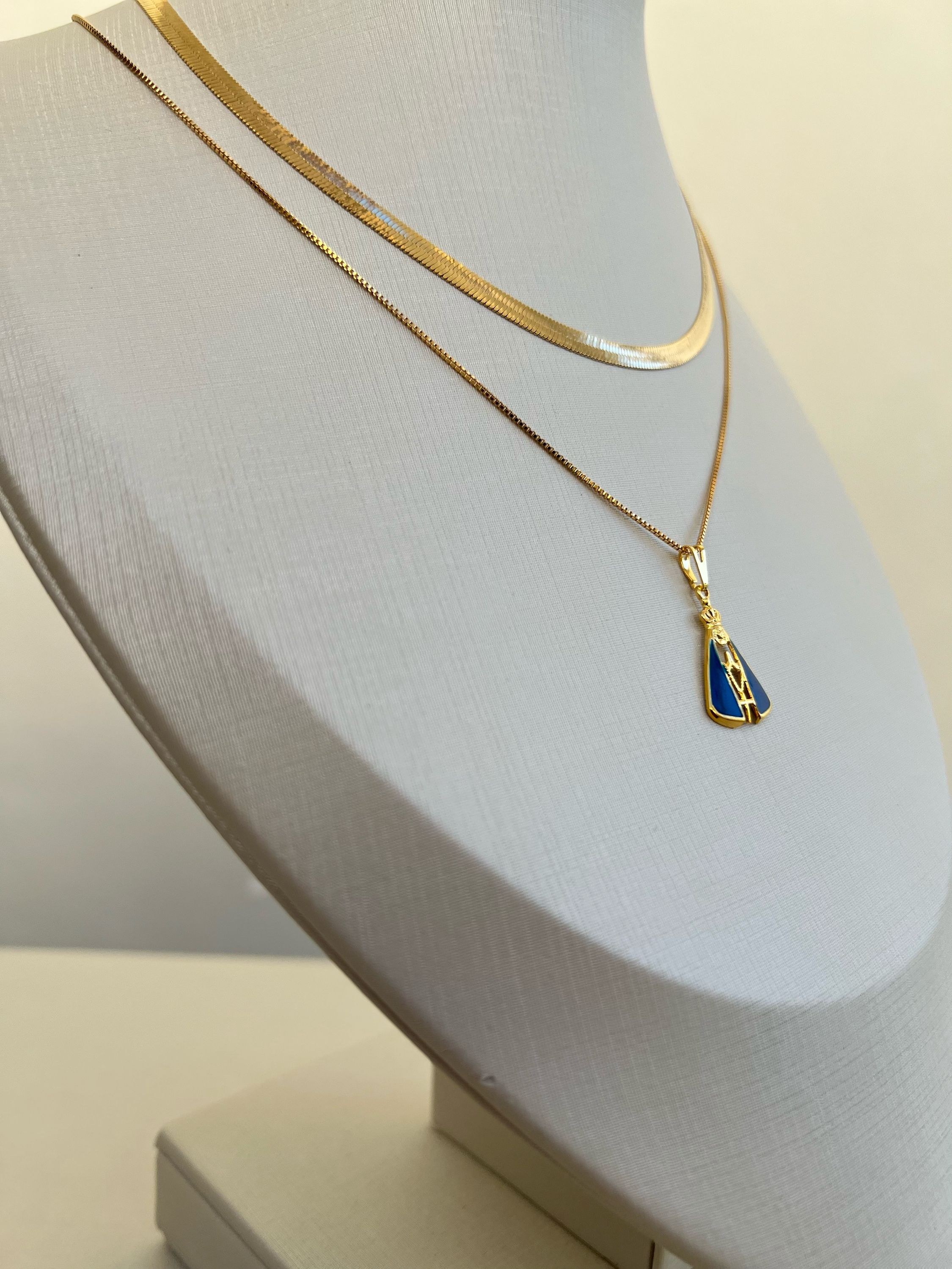 Colar duplo nossa senhora aparecida