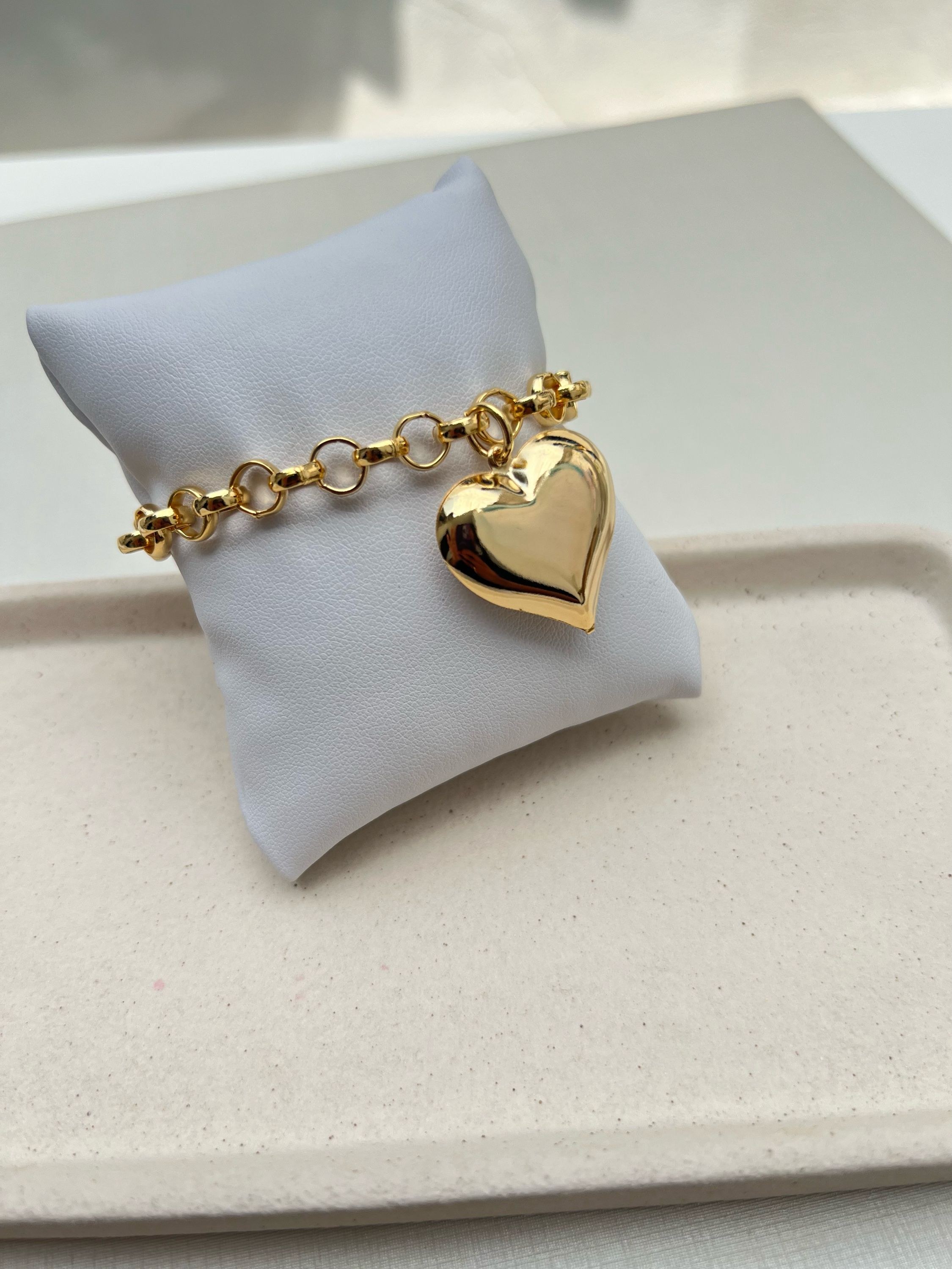 Pulseira pingente coração