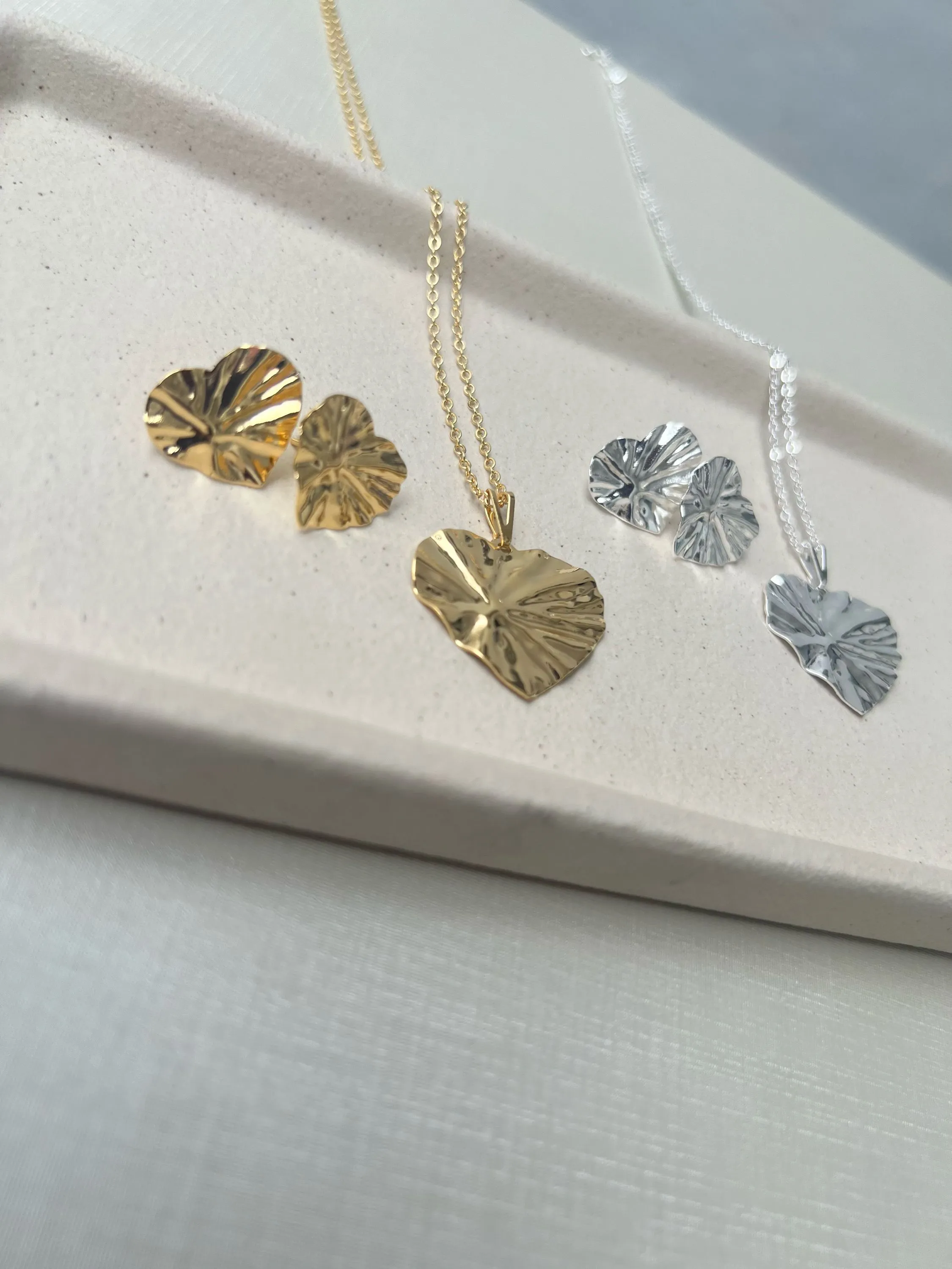 Conjunto modelo coração texturizado