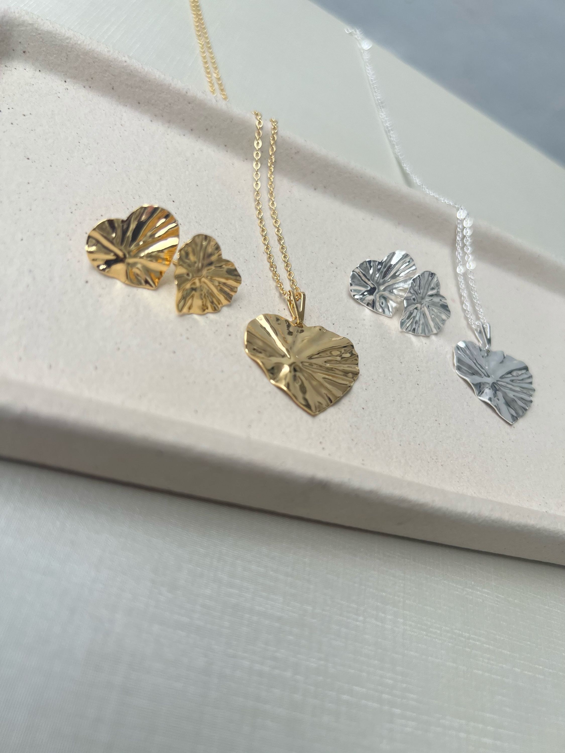 Conjunto modelo coração texturizado