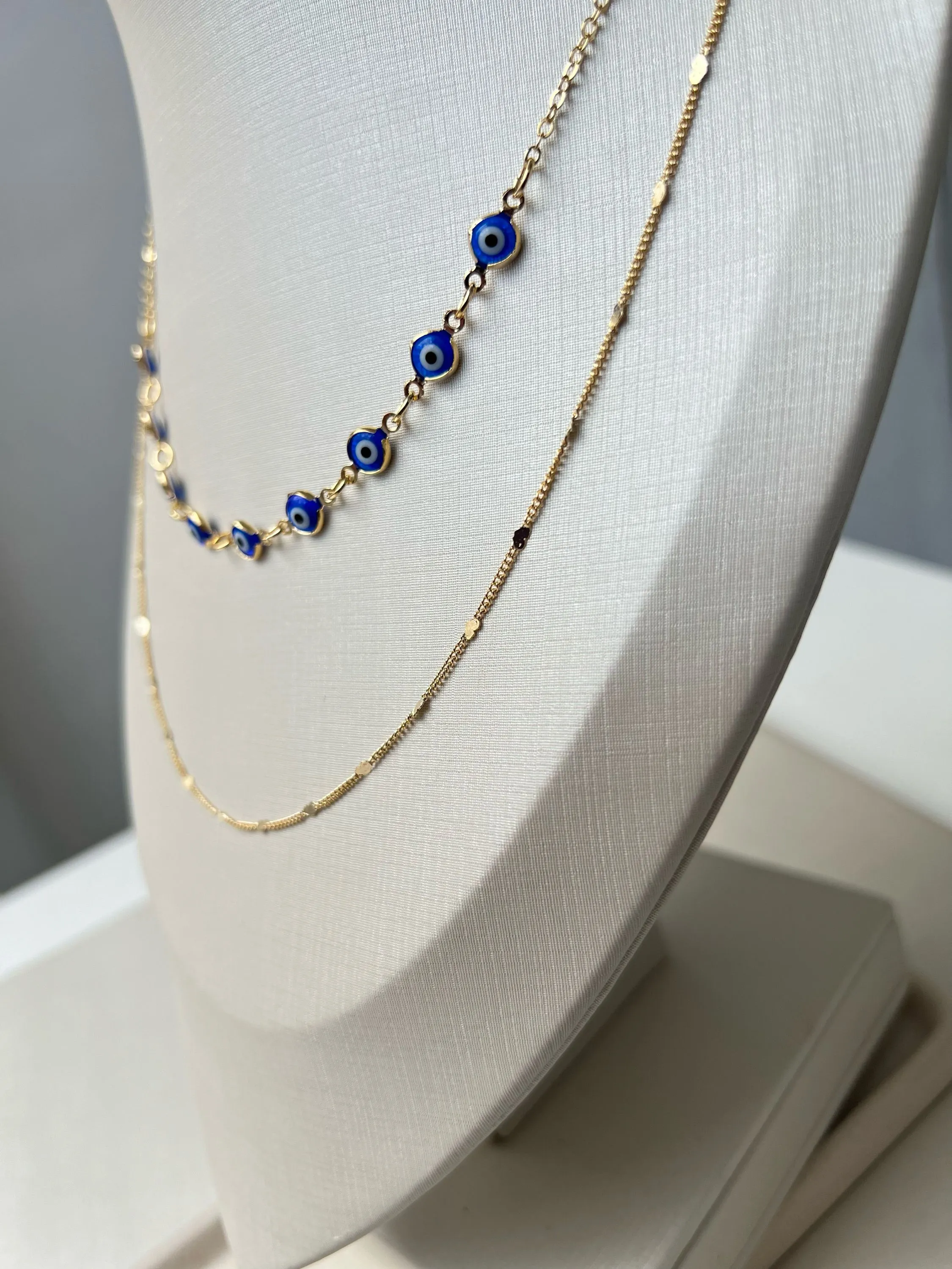 Colar duplo olho grego