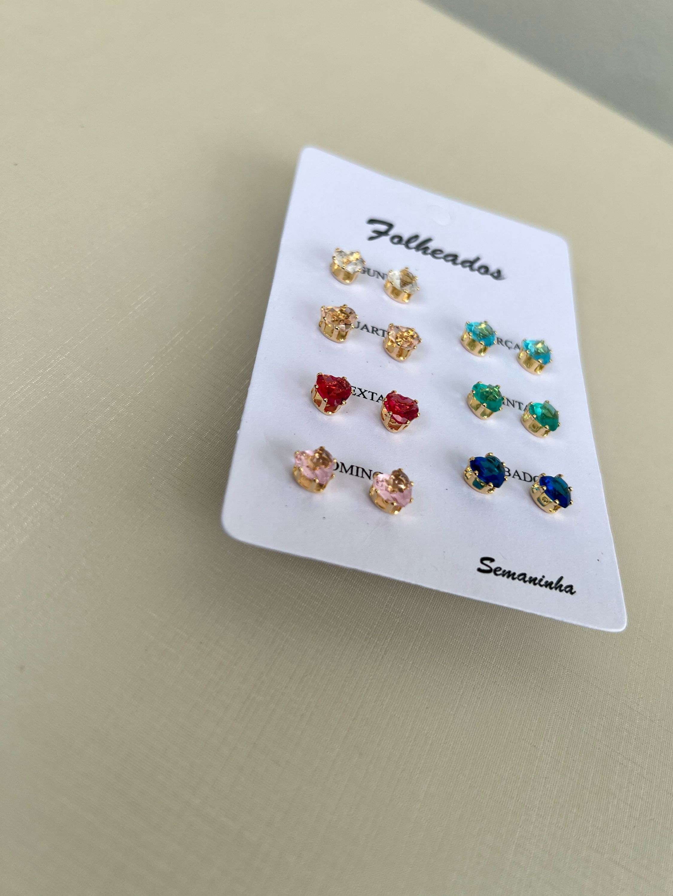 Cartelinha brincos semaninha
