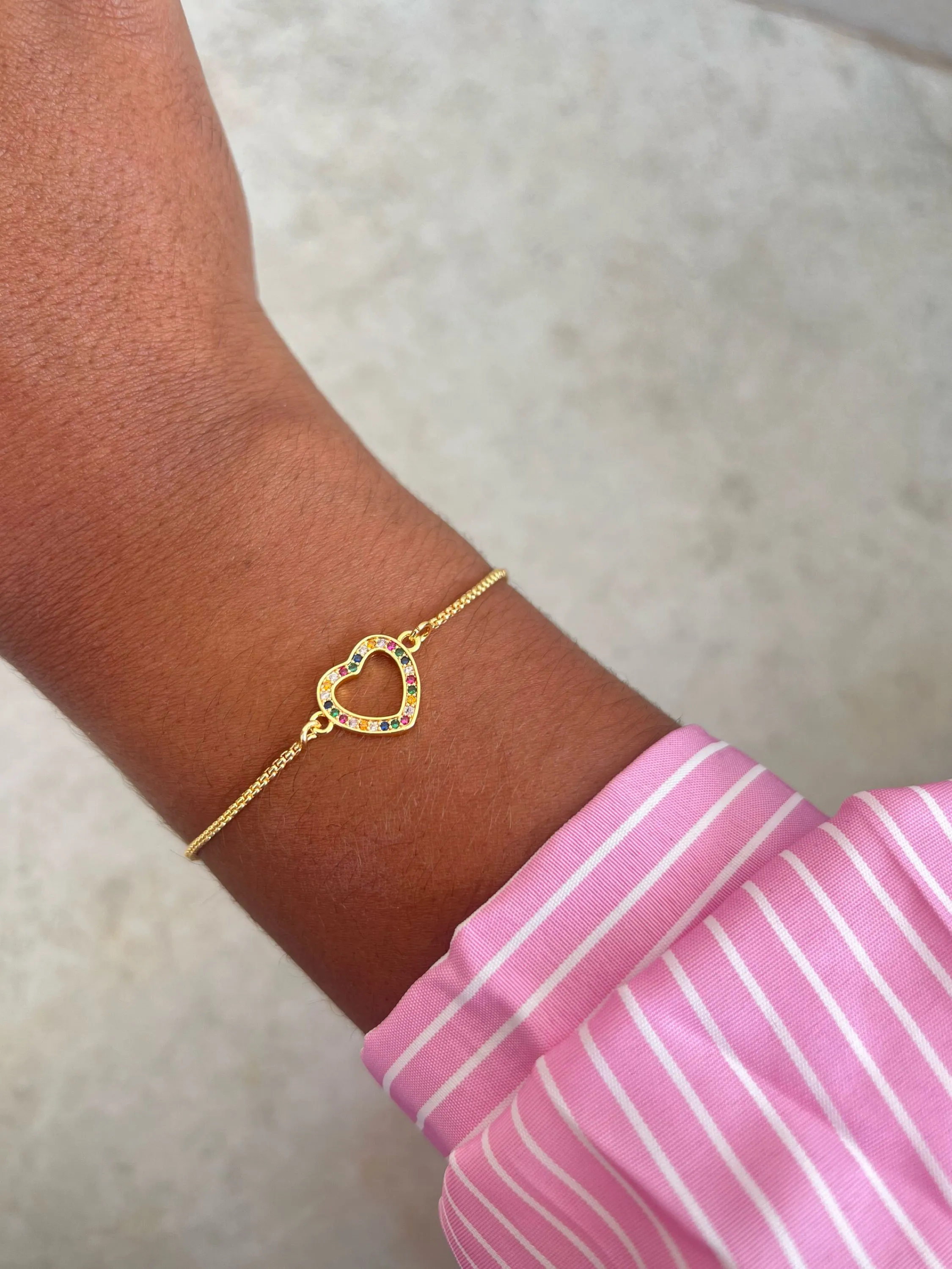 Pulseira gravatinha coração