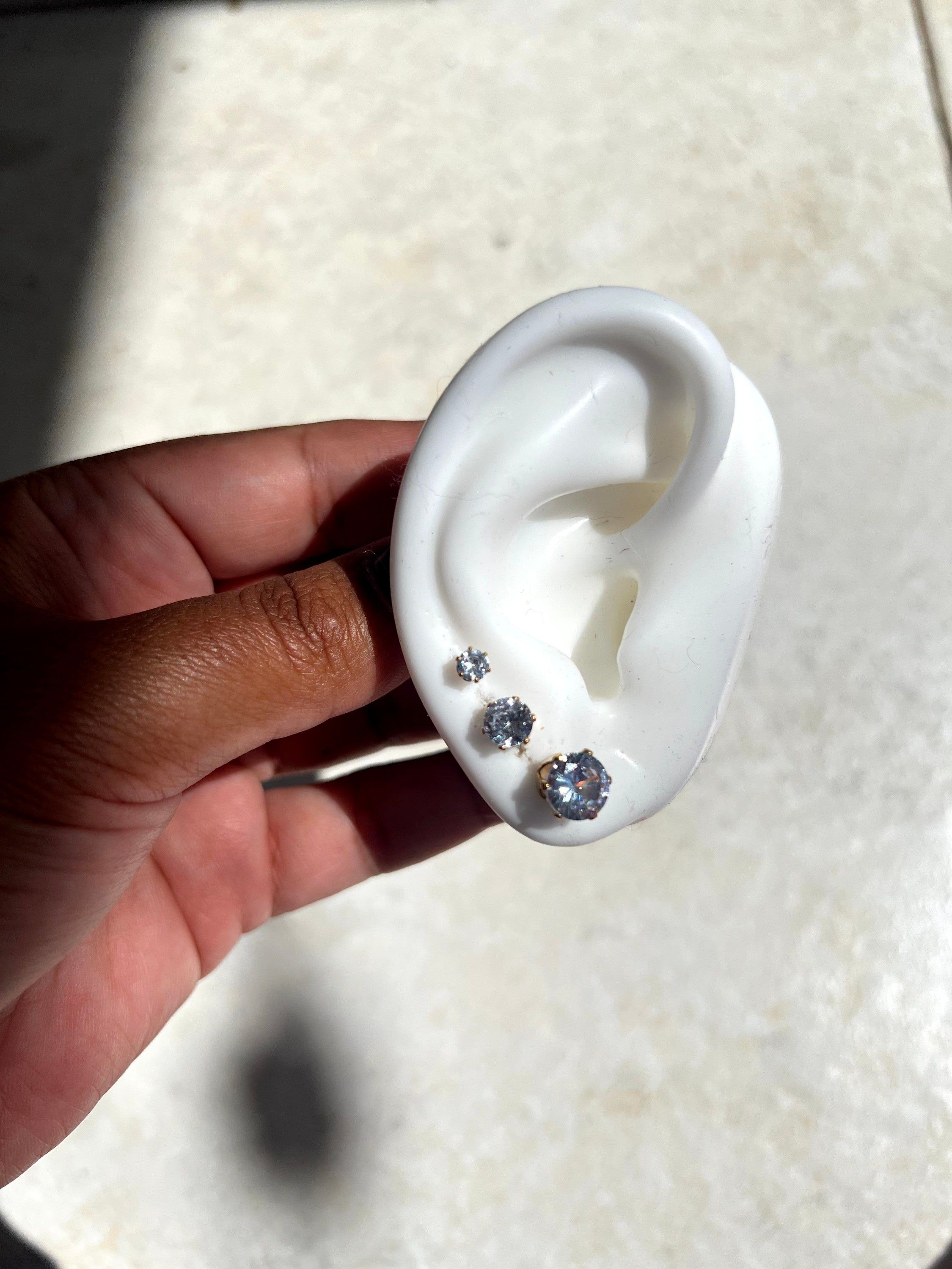 Trio de brincos ponto de luz