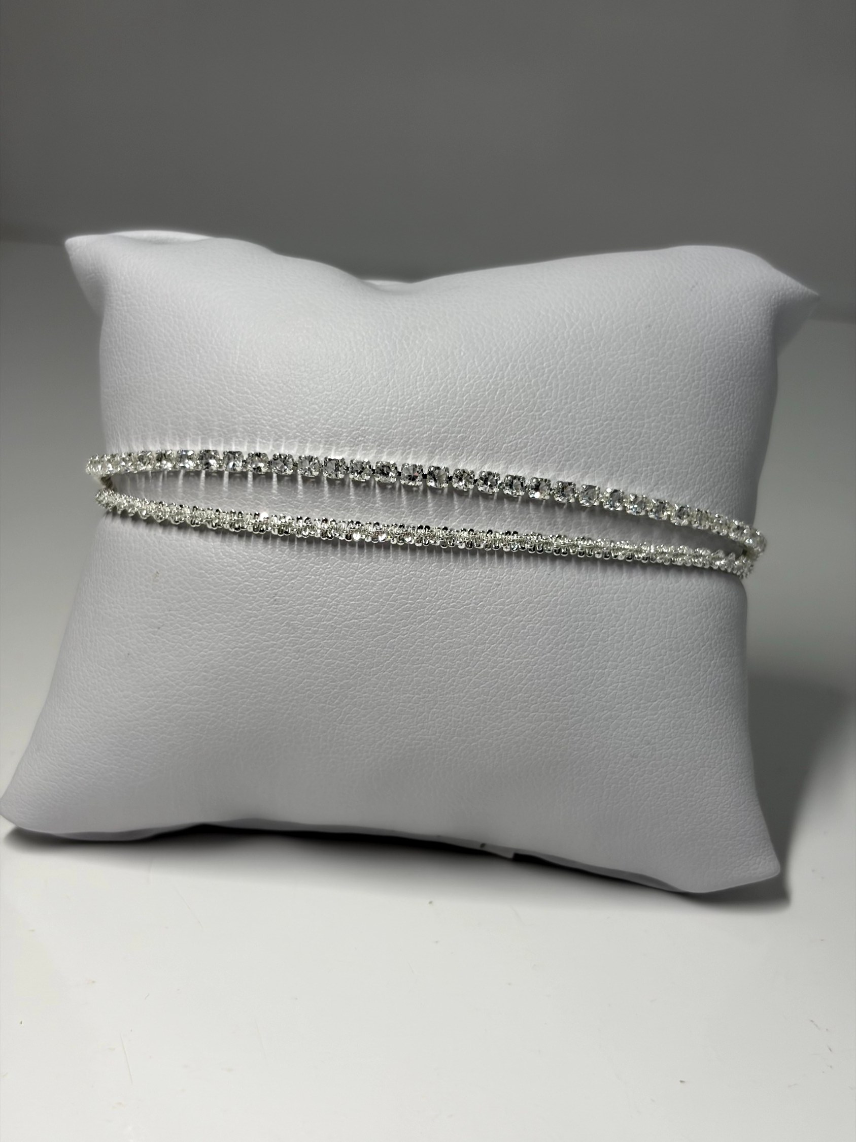 Pulseira dupla com strass