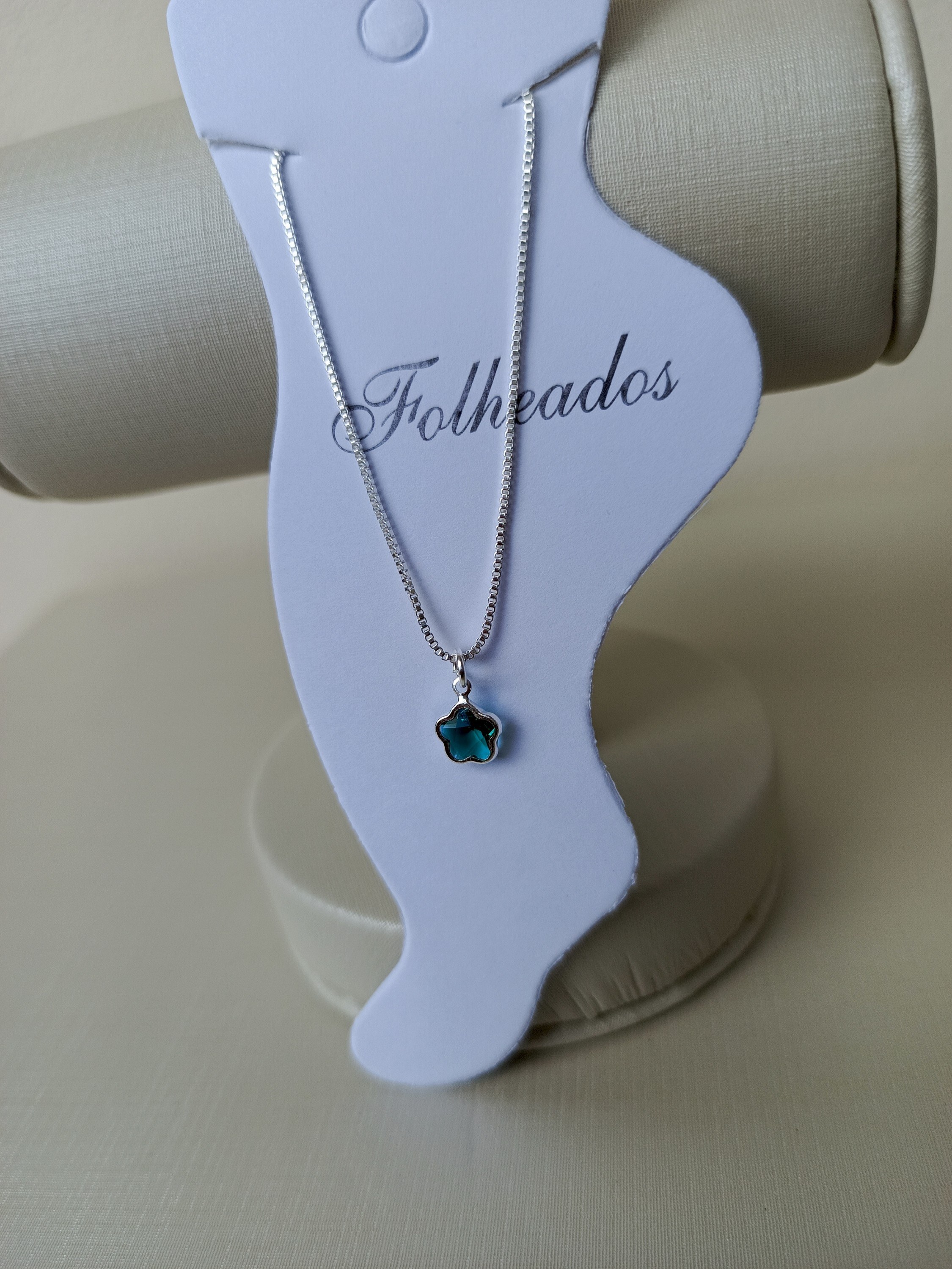 Tornozeleira delicada com pingente de estrela Tiffany