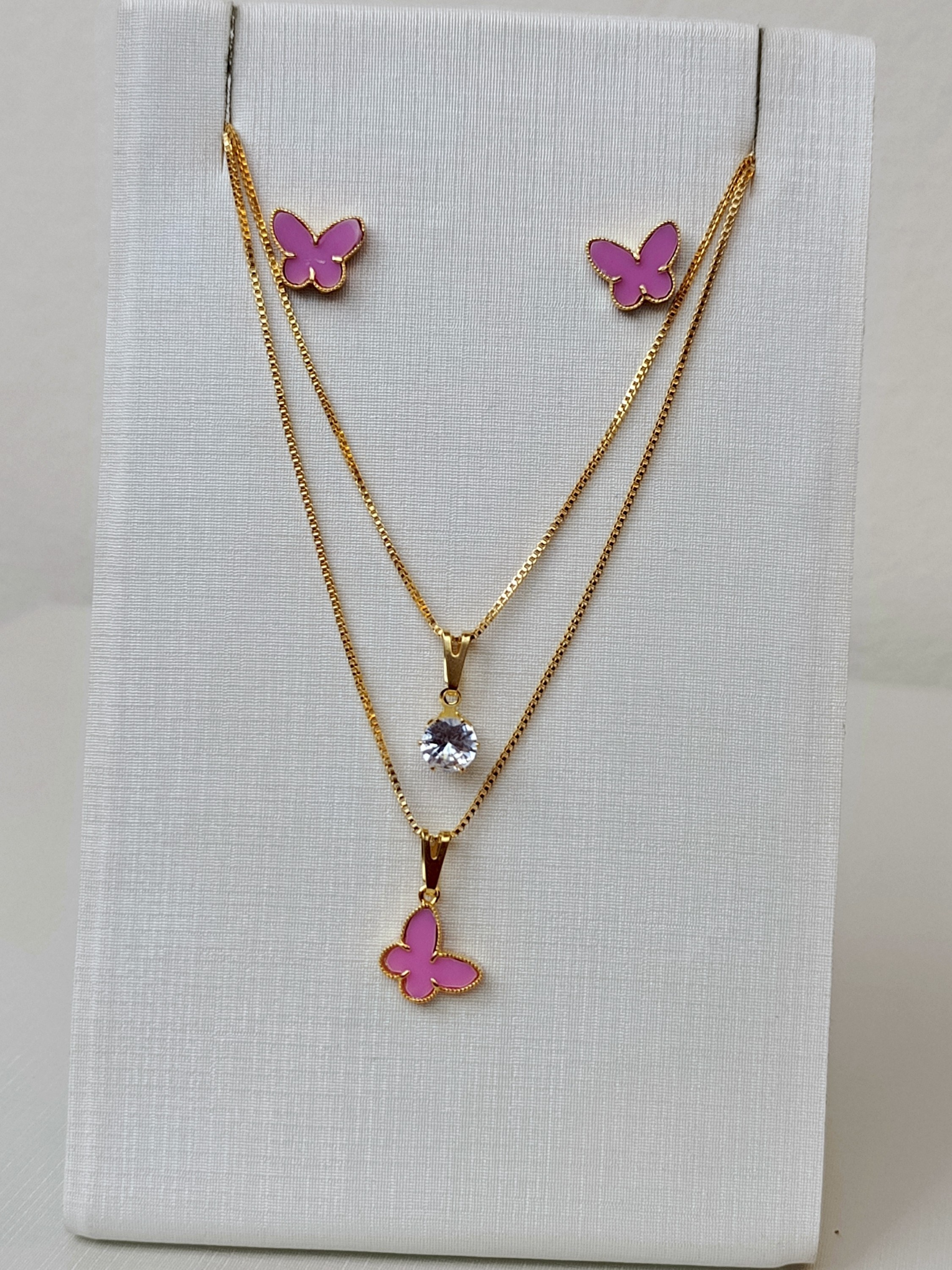 Conjunto de borboleta e ponto de luz