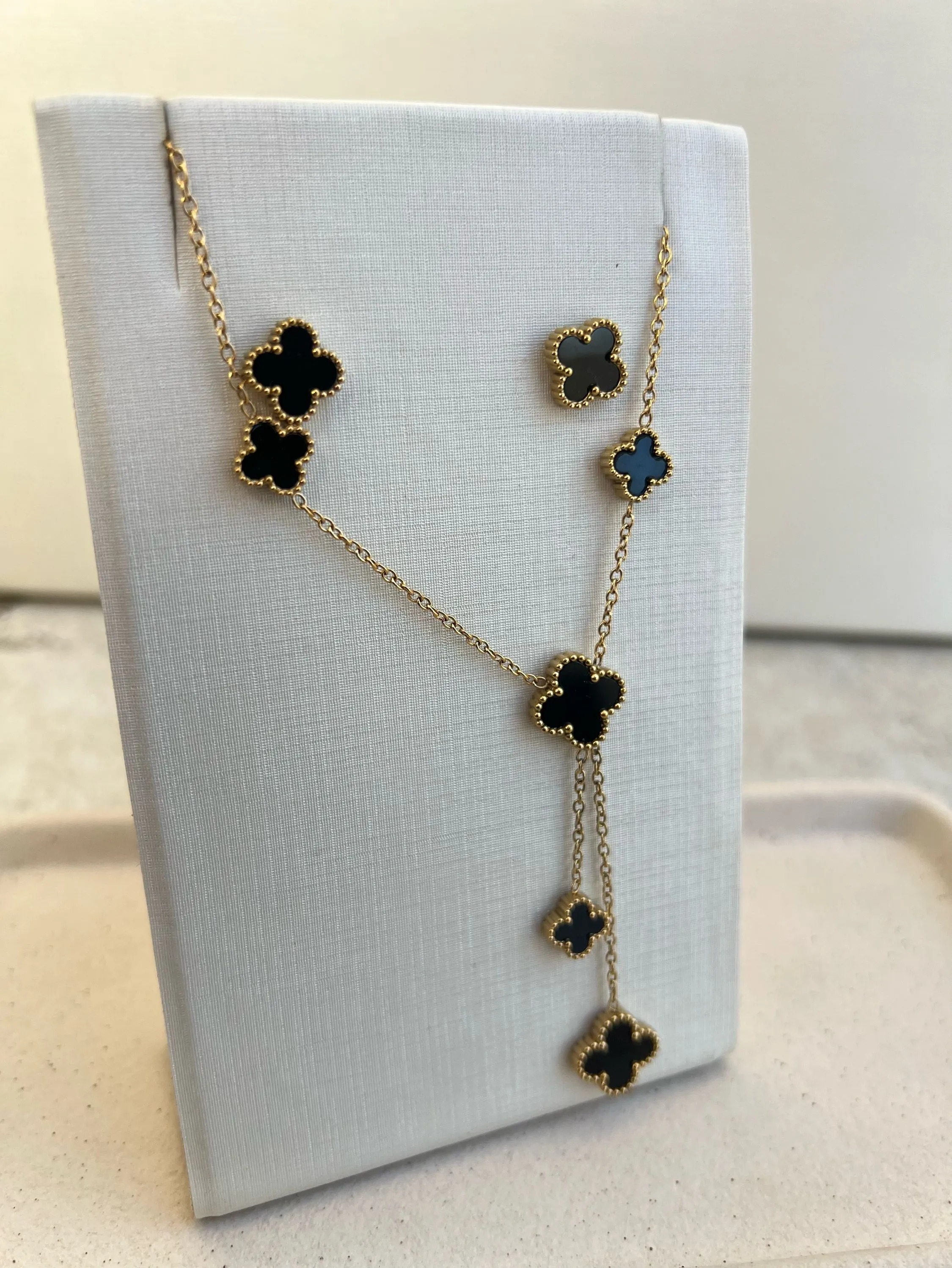 Conjunto trevo ✨AÇO INOXIDÁVEL