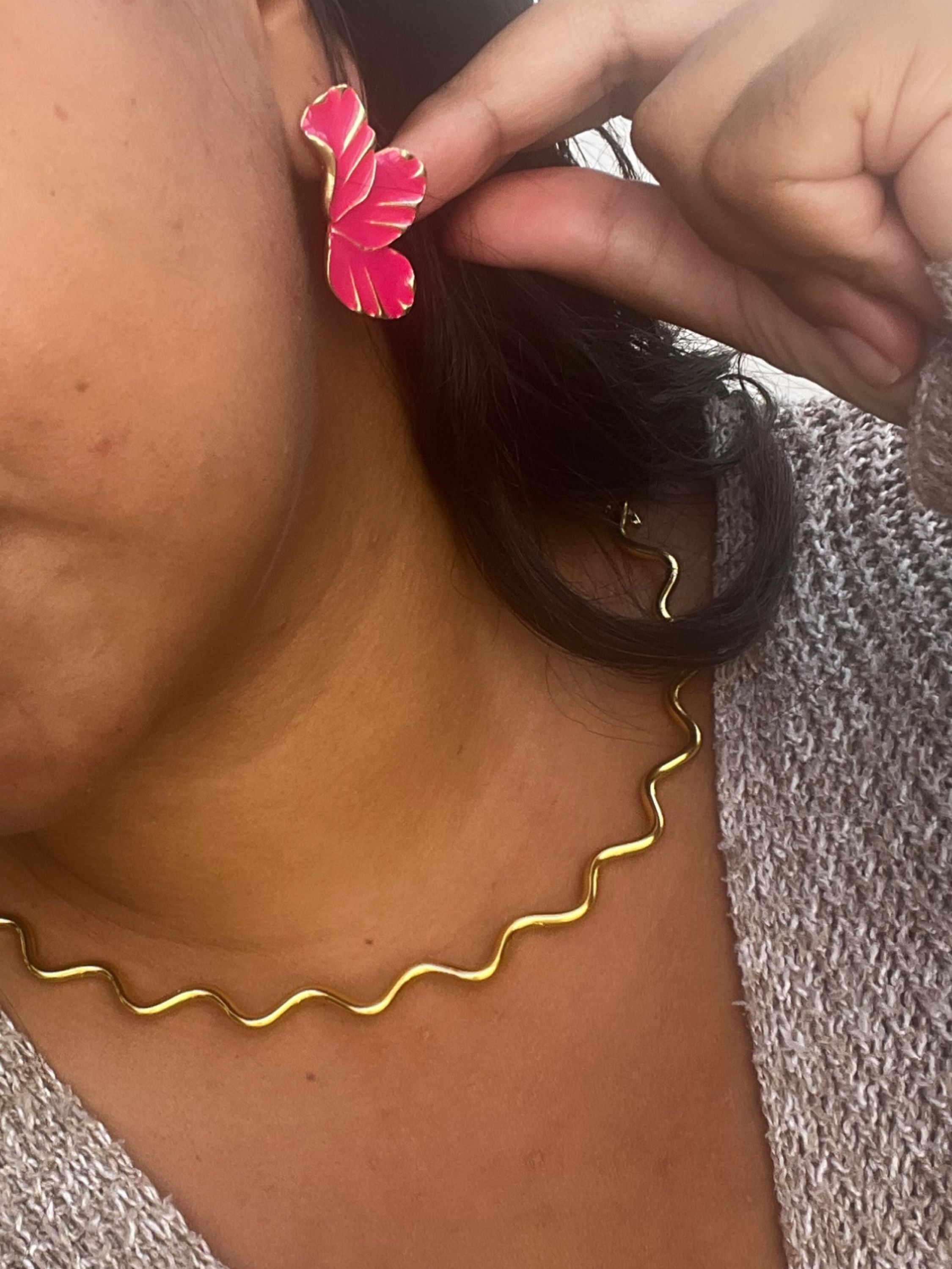 Conjunto Choker e brinco