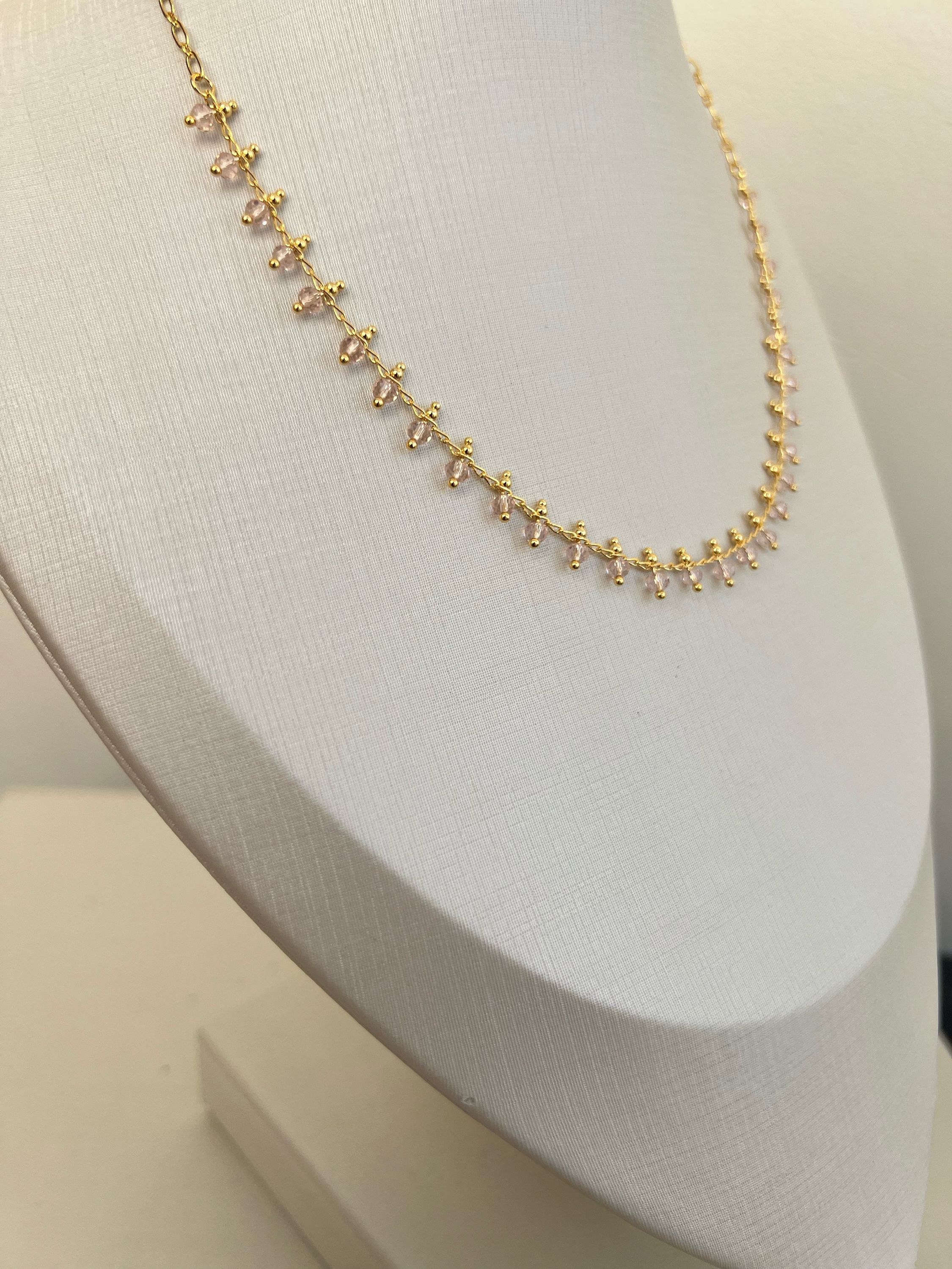 Choker corrente com cristais