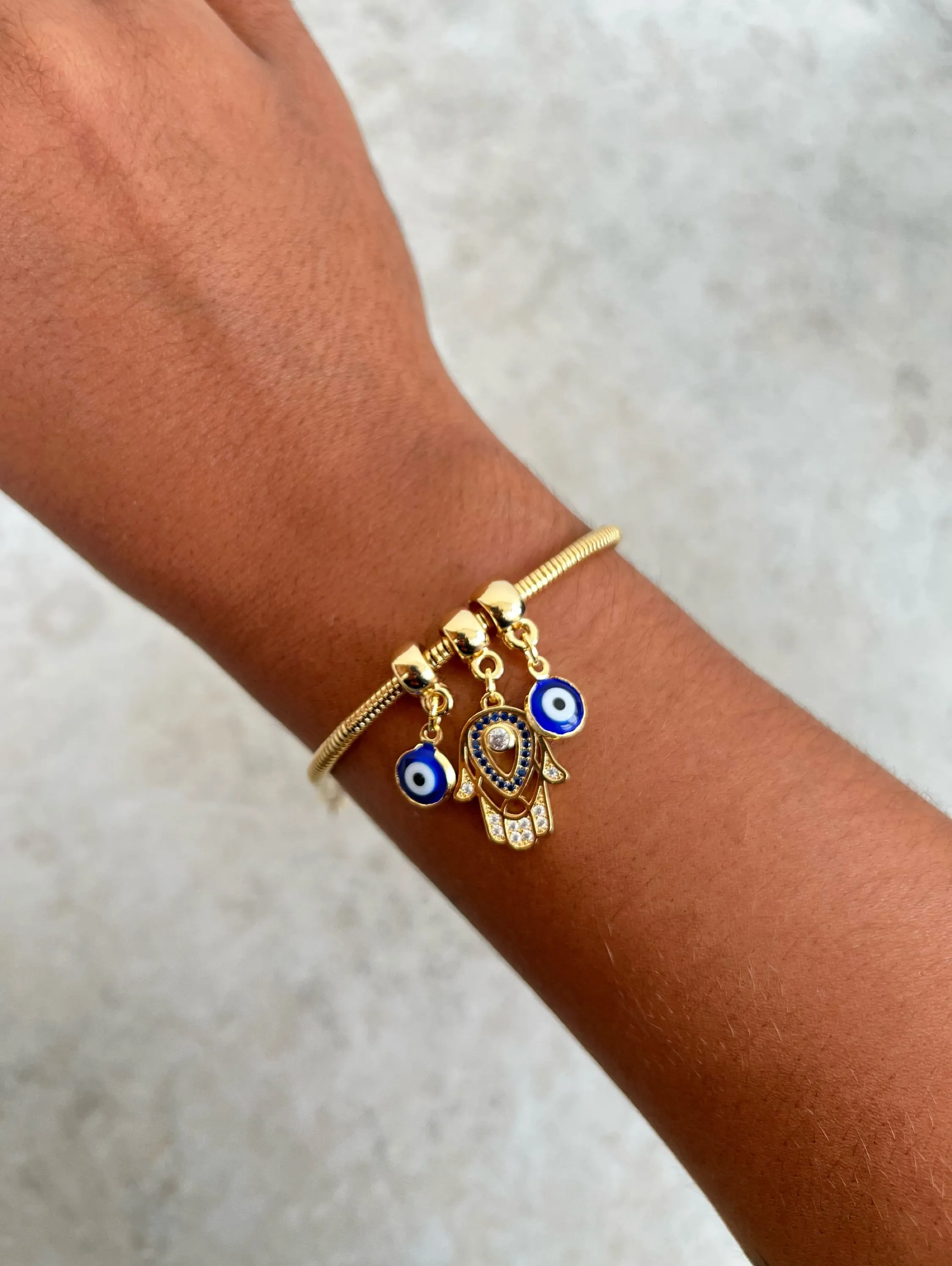 Pulseira pingente olho grego