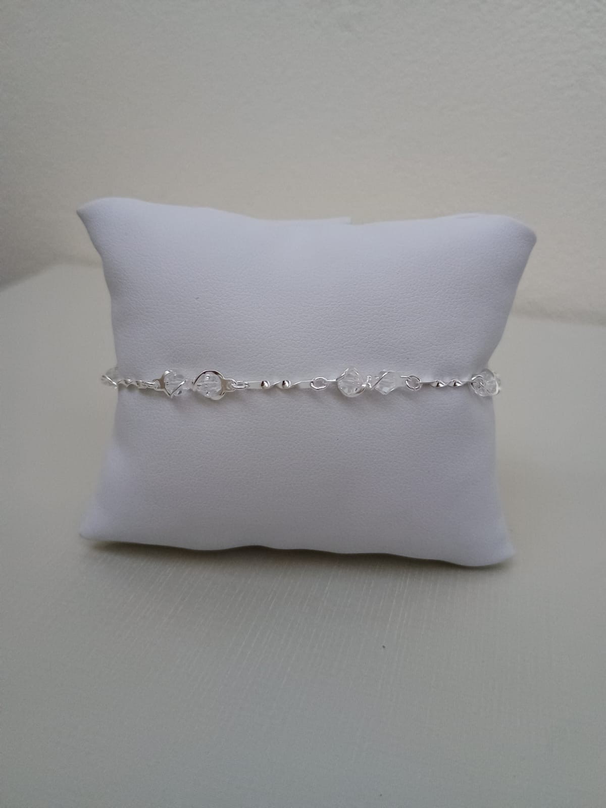 Pulseira com cristais transparente