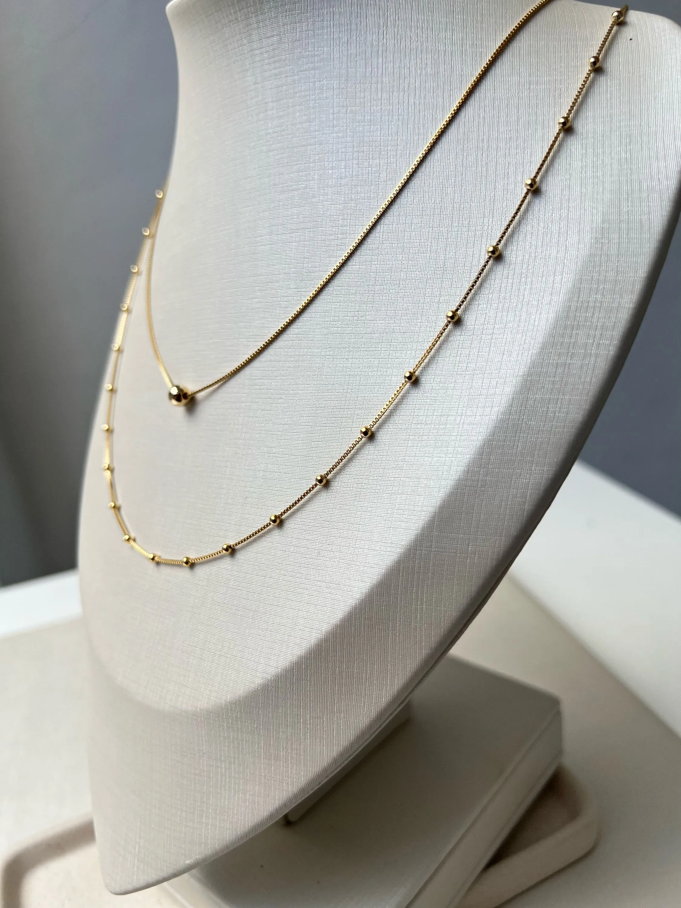 Colar duplo folheado