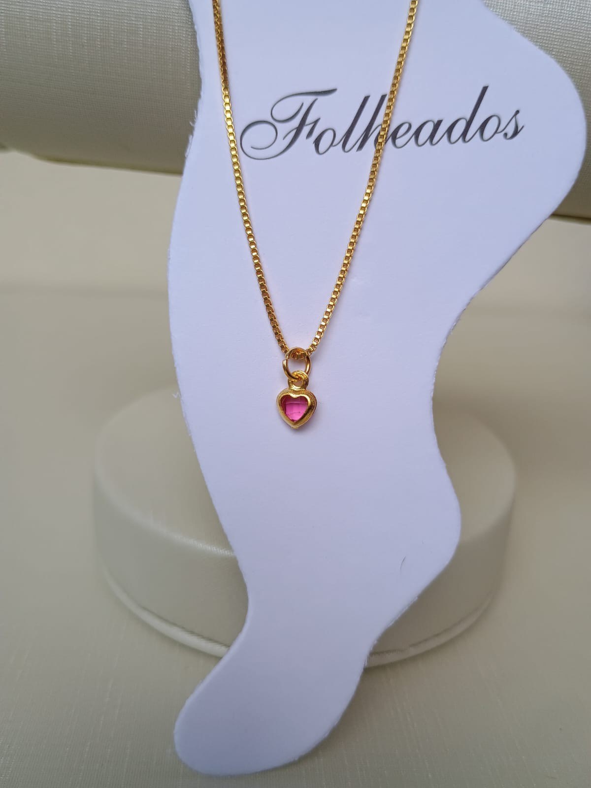 Tornozeleira com coração delicado