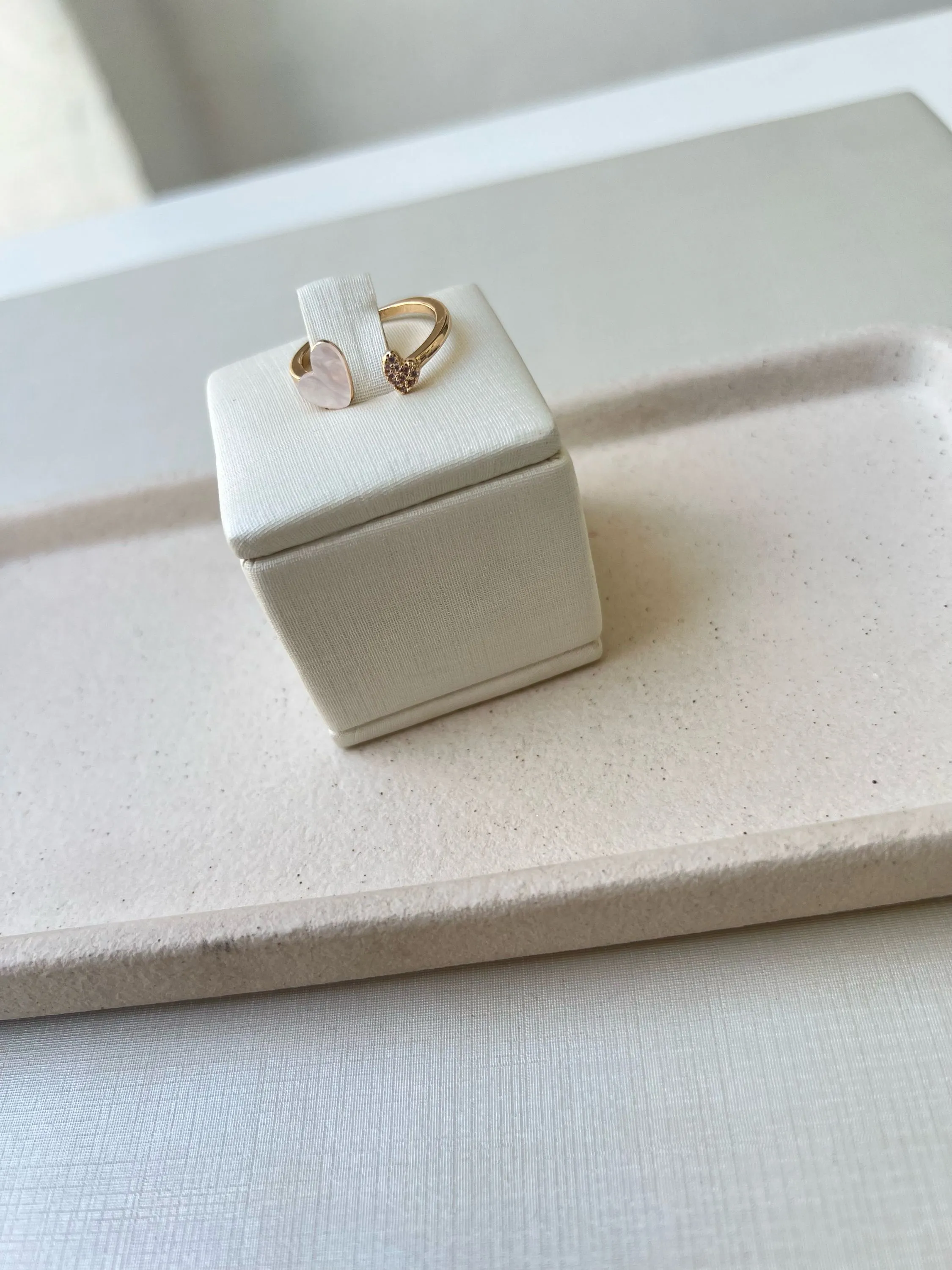 Anel regulável modelo coração