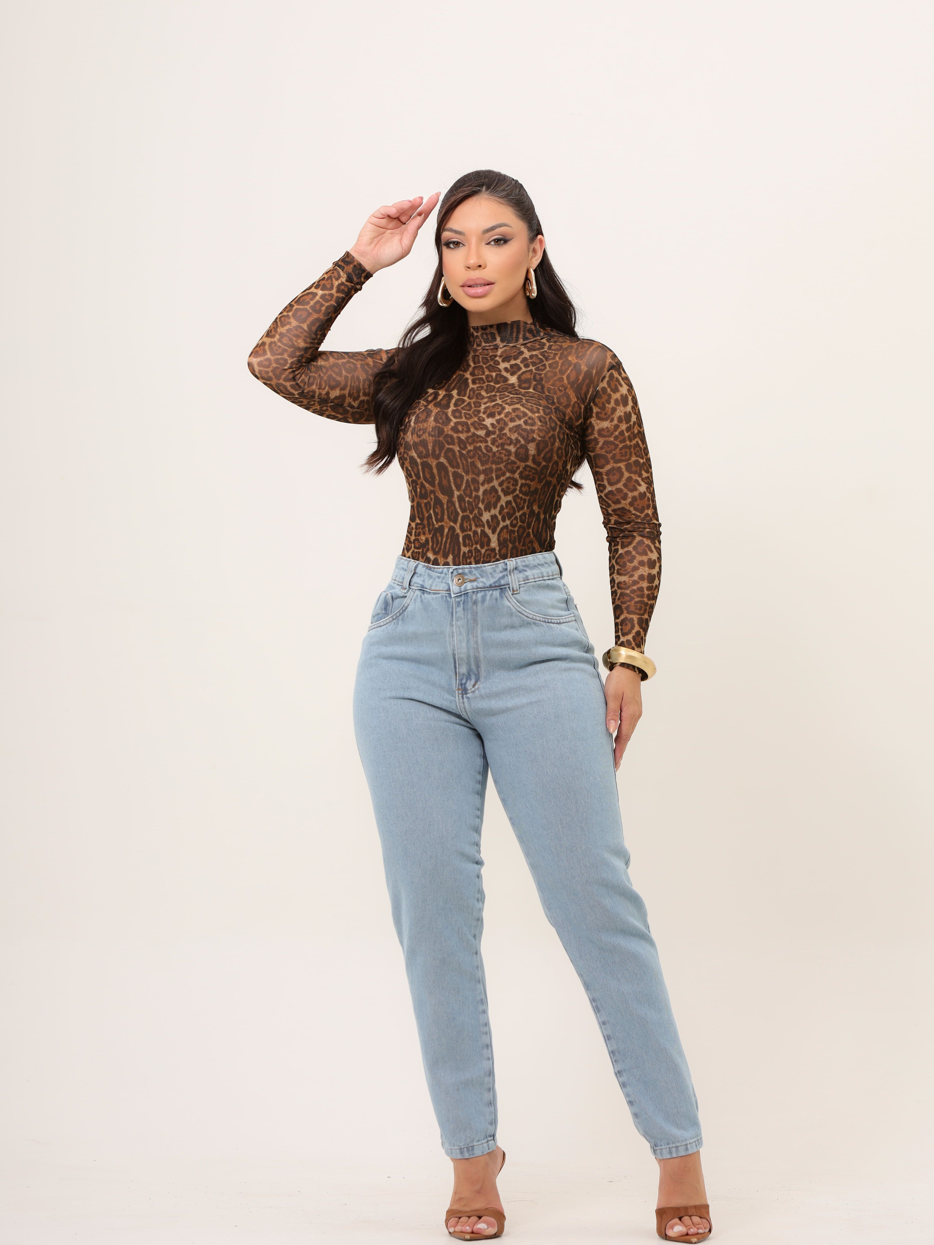 CALCA MOM JEANS MARMORIZADO