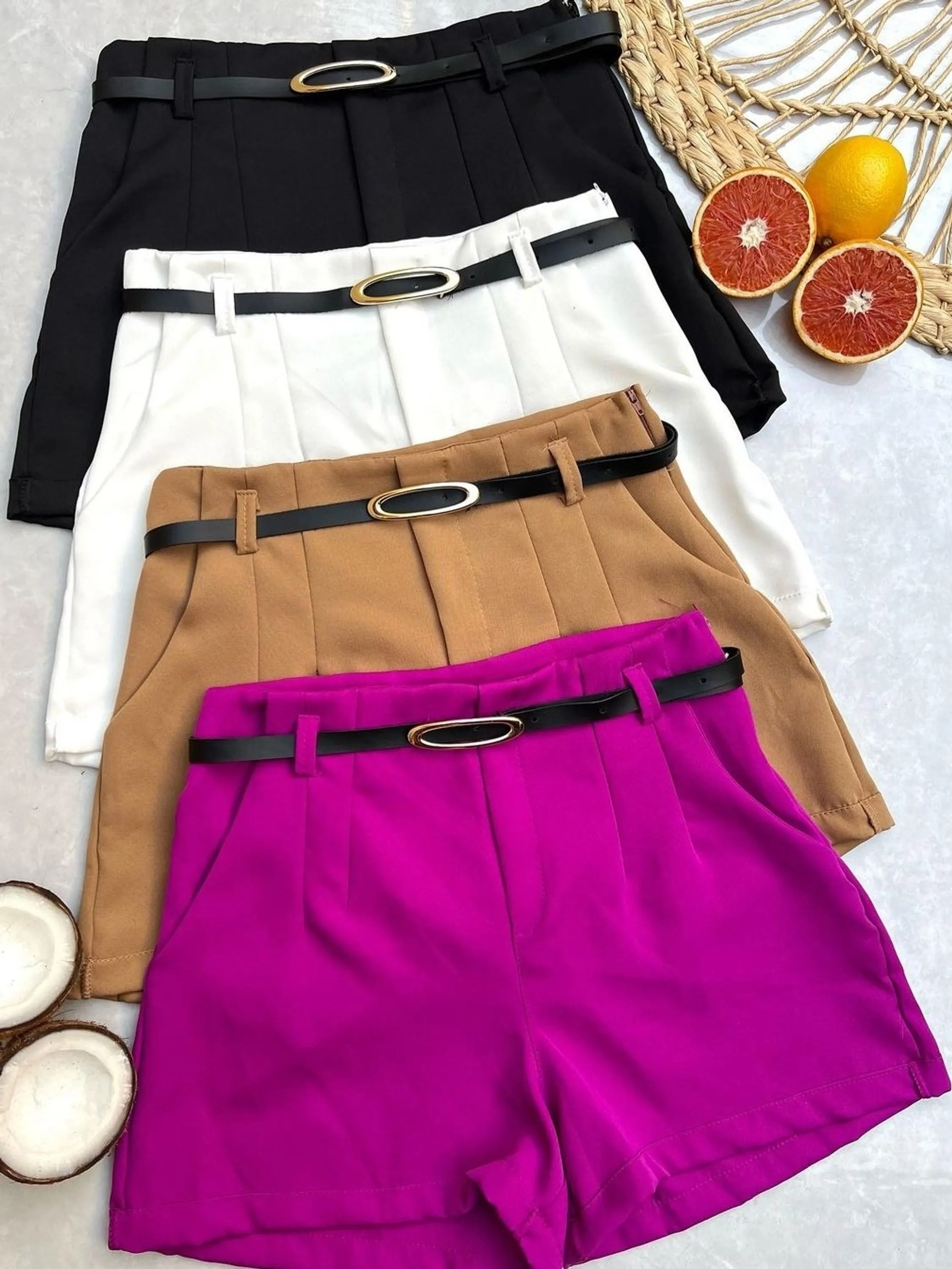 Shorts alfaitaria zara com cinto