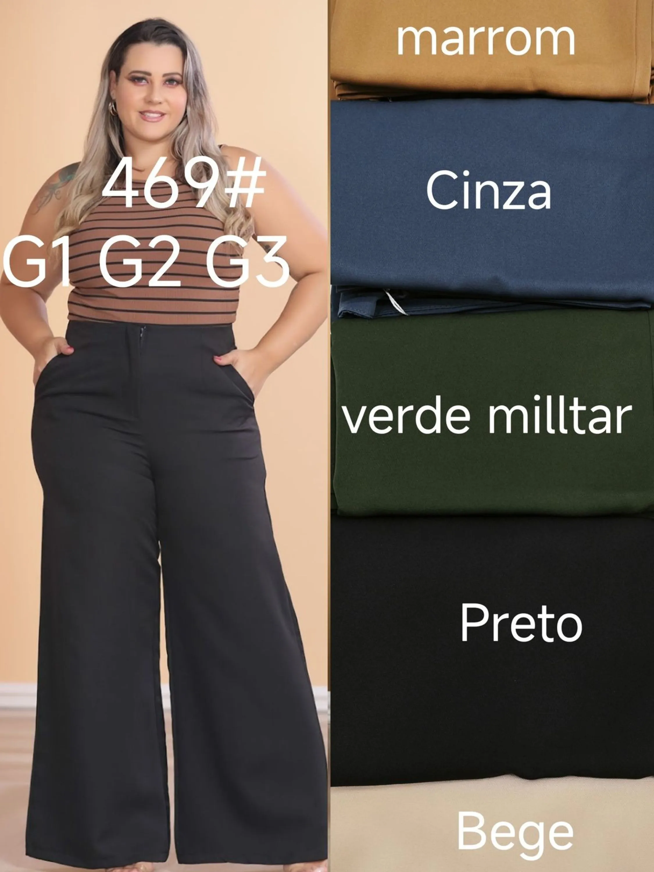 Calça pantalona plus