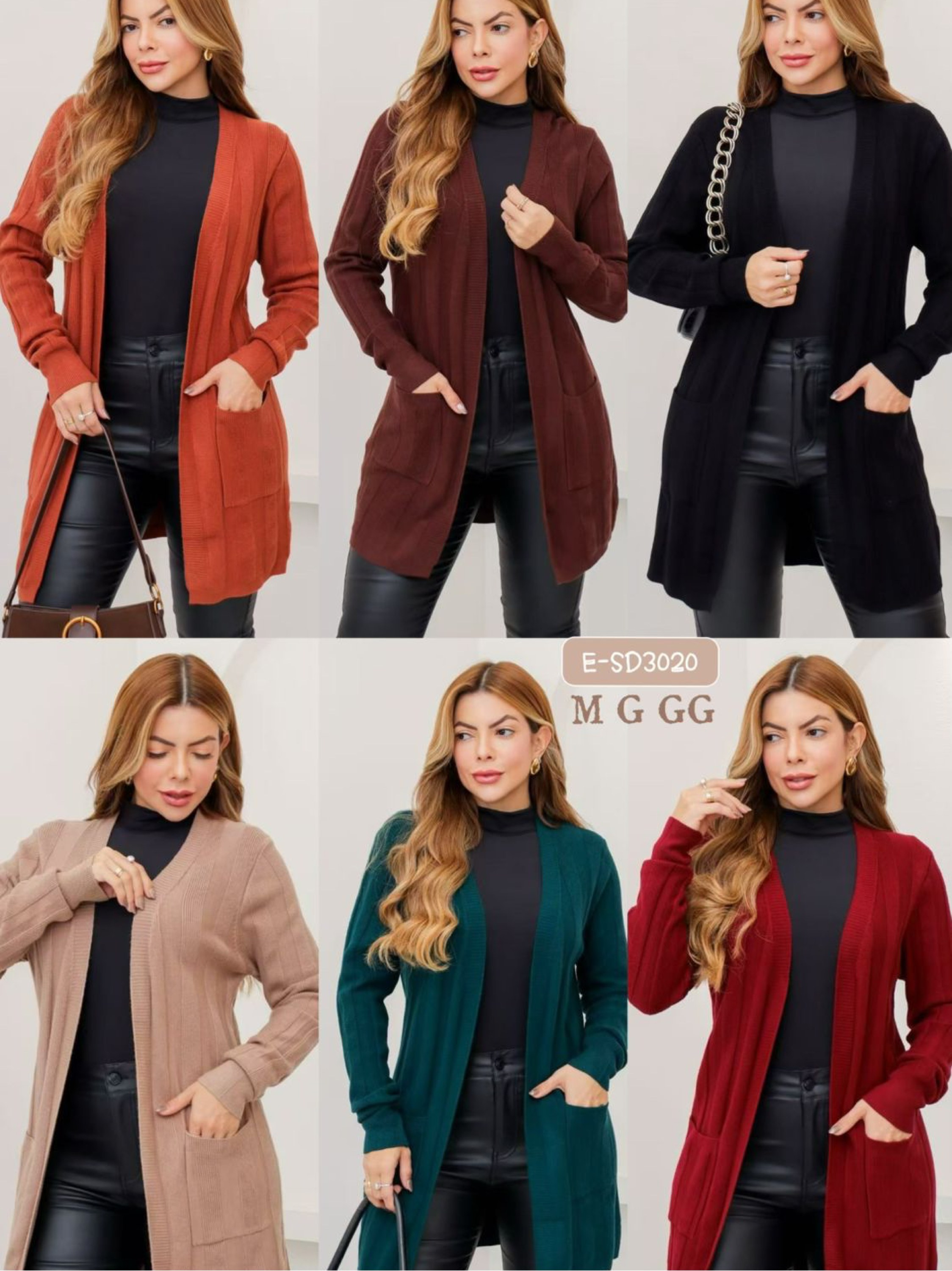 E-SD3020. Cardigan - M G GG - modal grosso