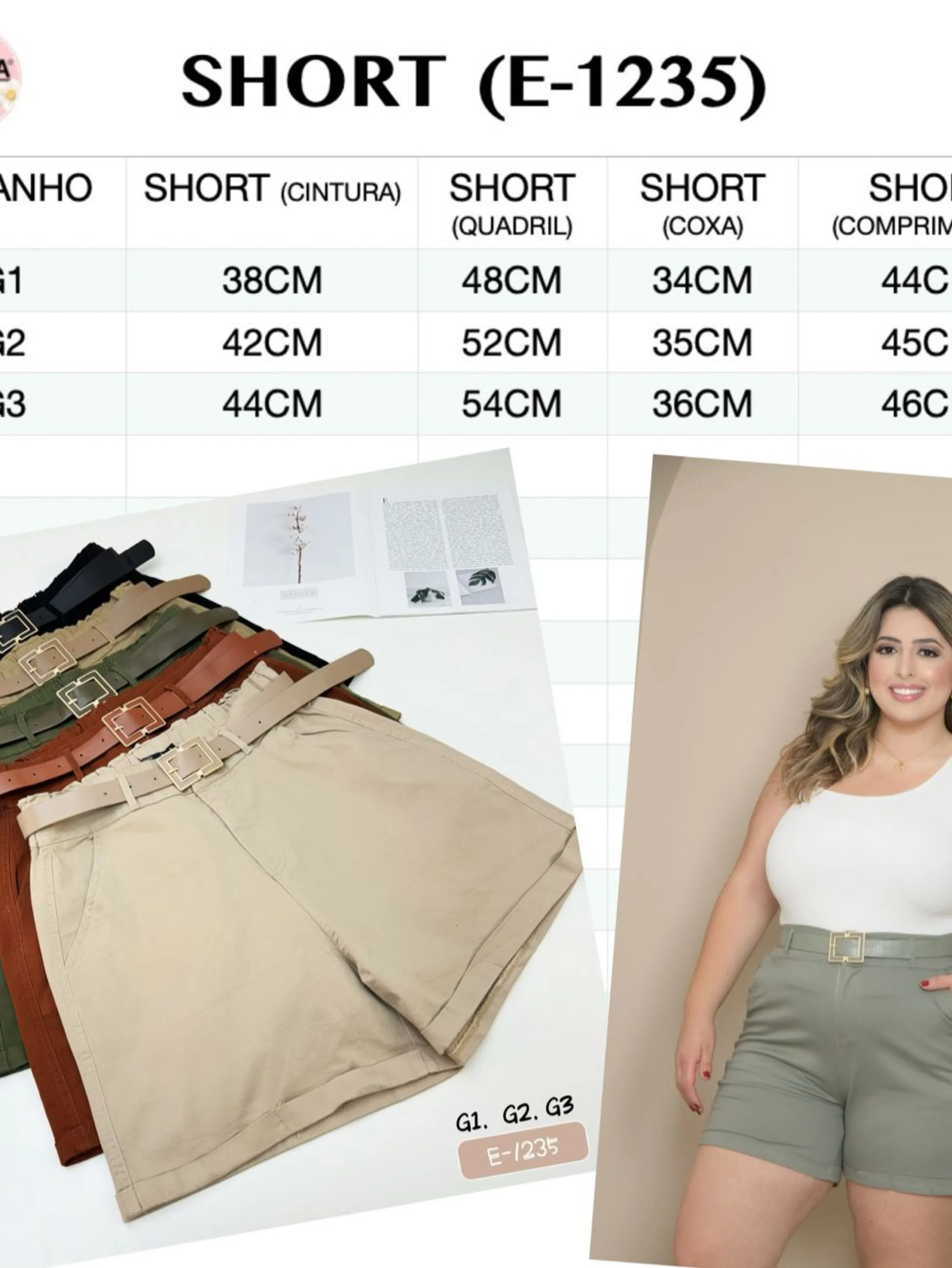 1235 shorts  sarja com elastano