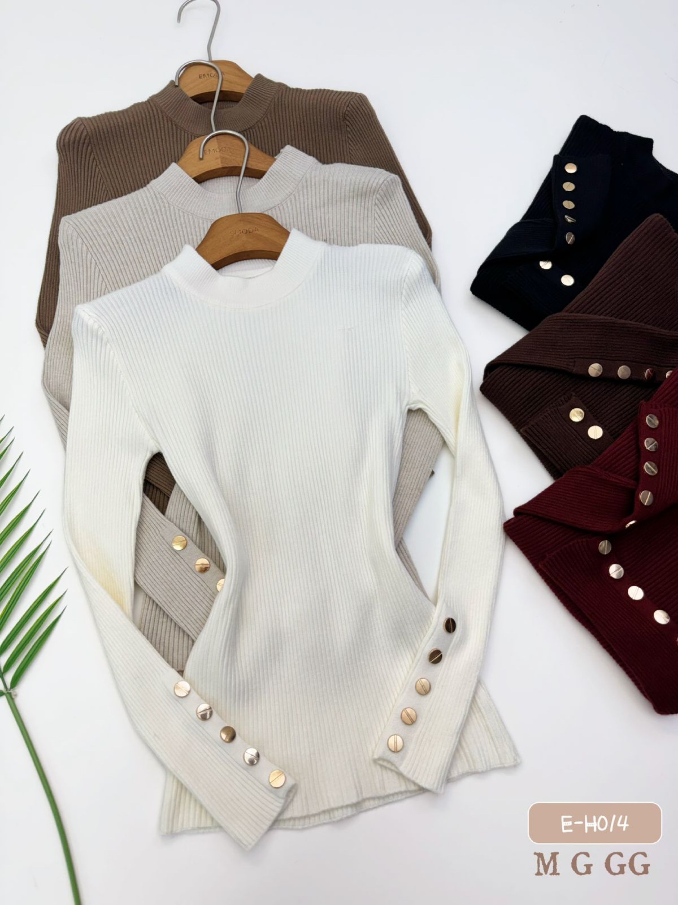 E-H014.  Blusa - M G GG - modal ( lã )