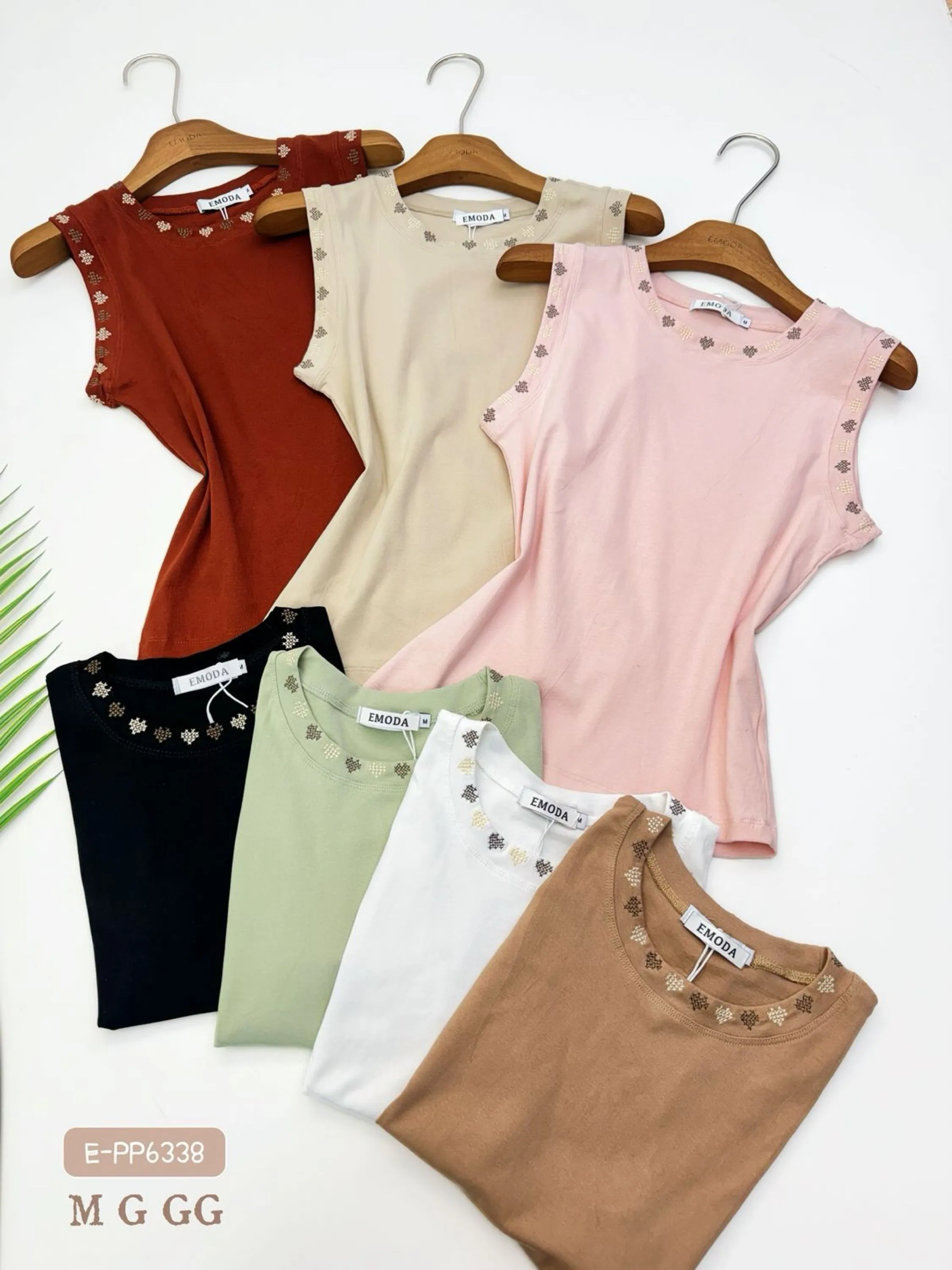 E-PP6338. Regata - M G GG - algodão bordado