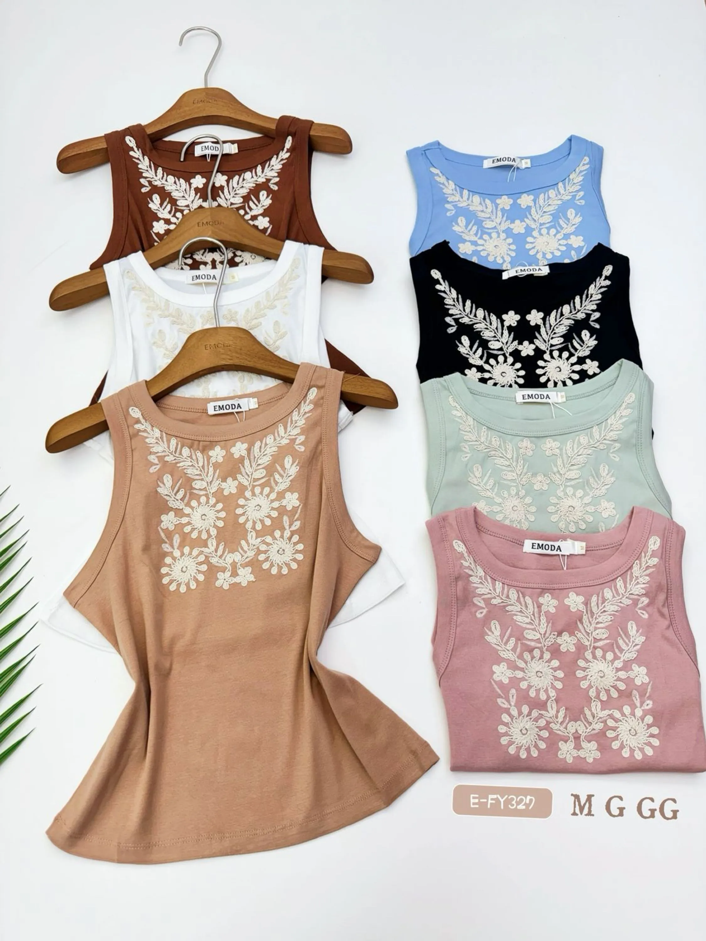 E-FY327.  Regata- M G GG - algodão bordado