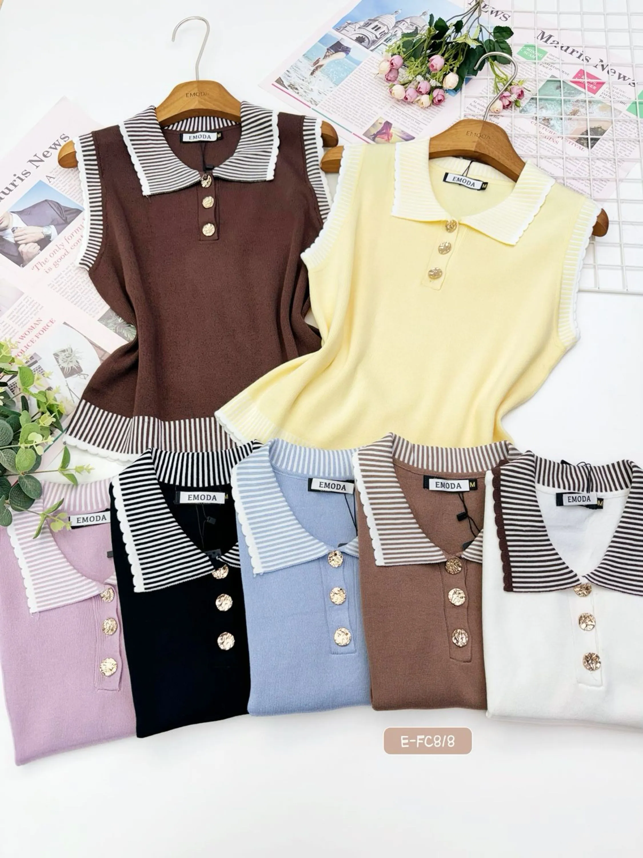 E-FC818. Blusa - M G GG - Modal tricô