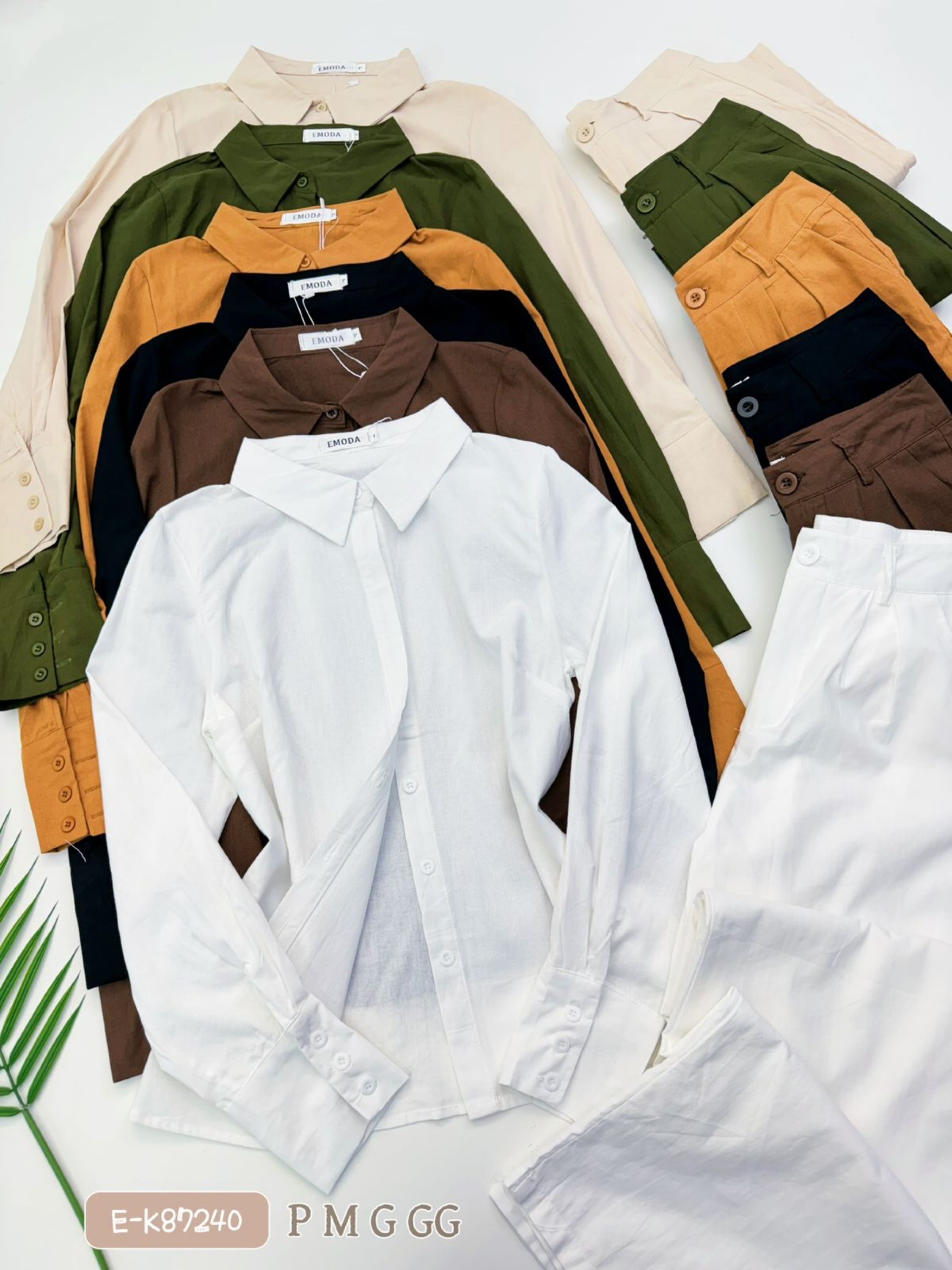 E-K87240. Conjunto - P M G GG - linho