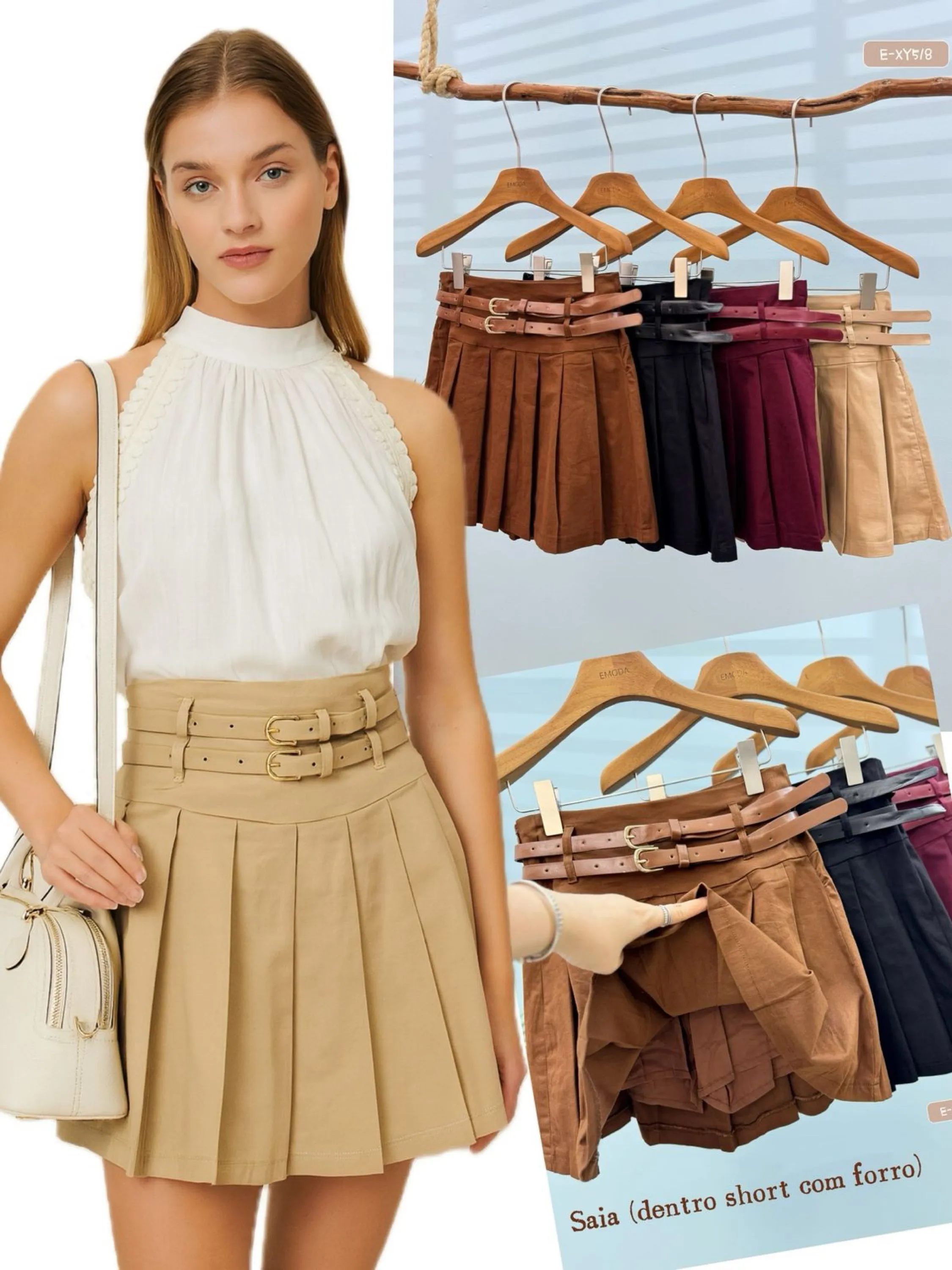 E-XY518. Saia - P M G - sarja. ( com forro Short )