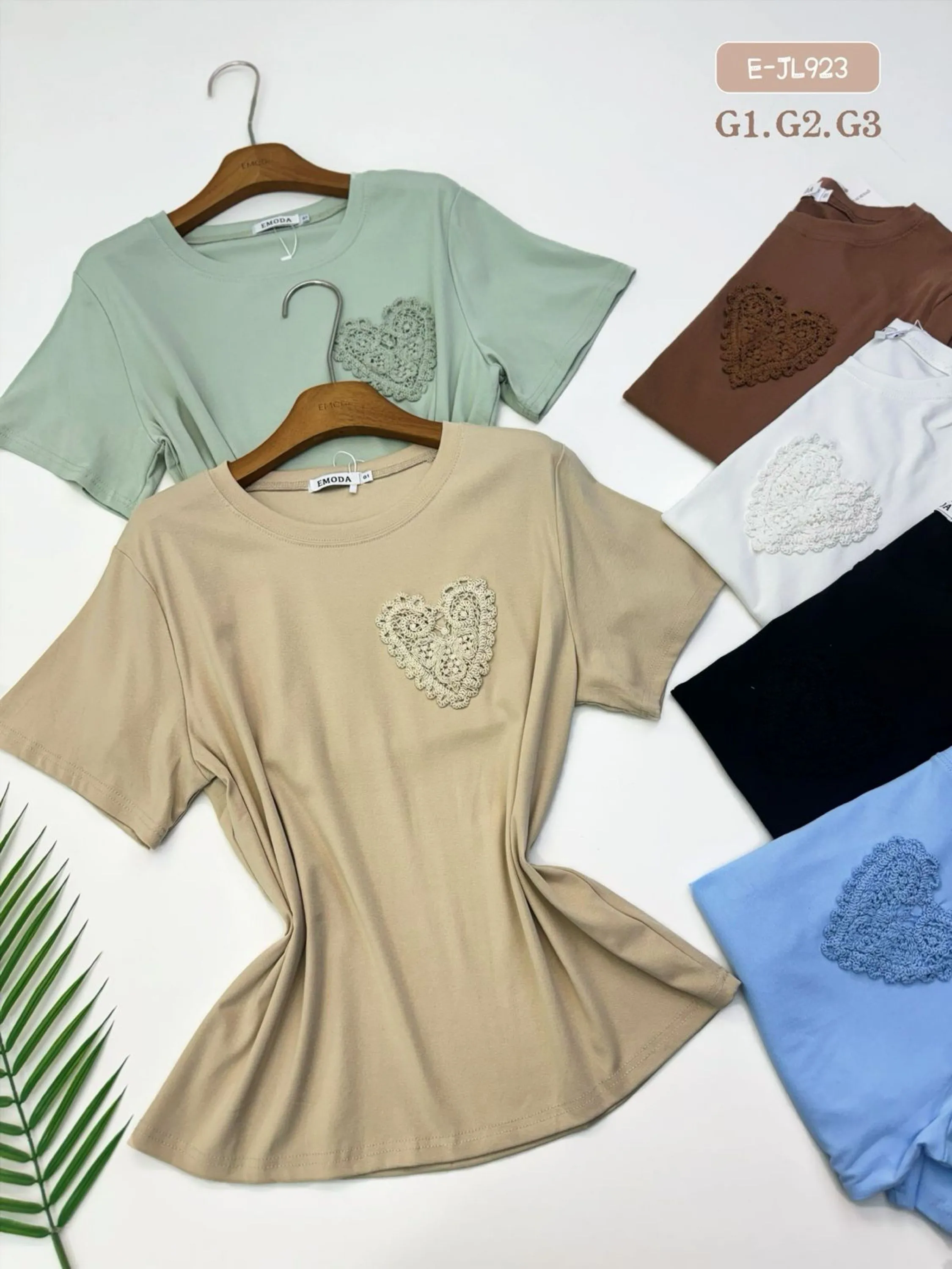 E-JL923. T-shirt - G1. G2. G3 - algodão