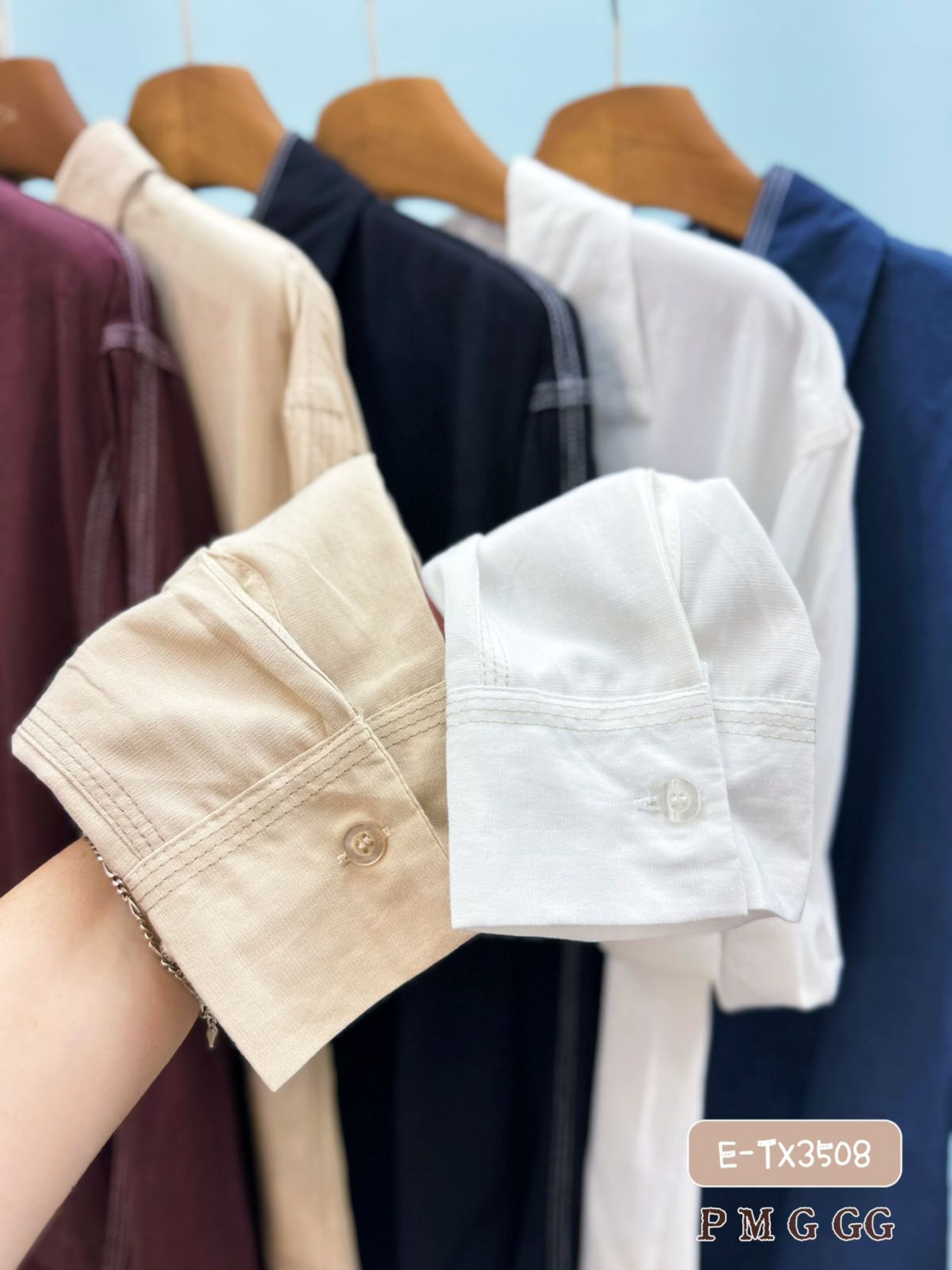 E-TX3508. Camisa - P M G GG - linho (