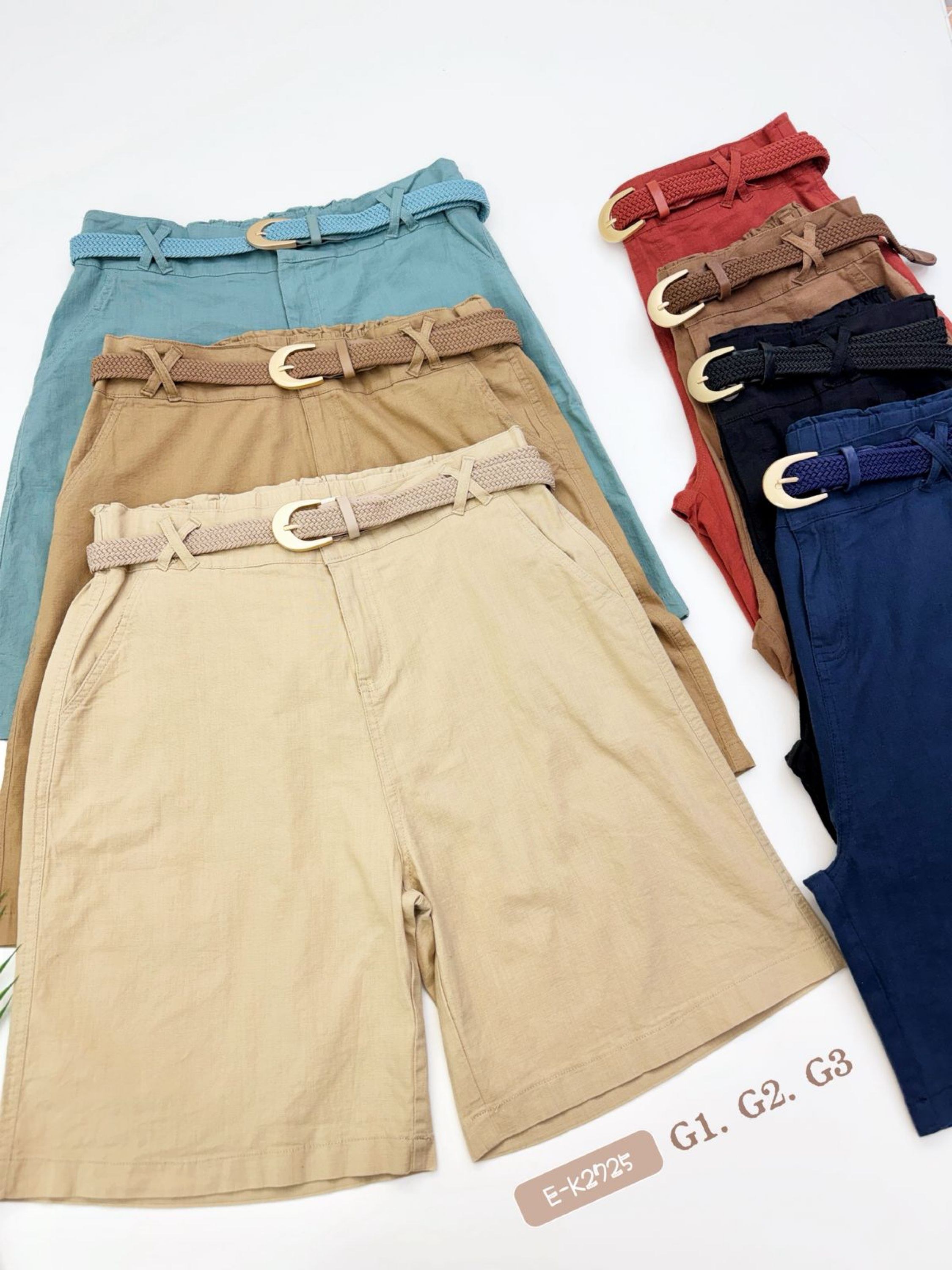 E-K2725.  Bermuda - G1.  G2. G3 - linho elastano