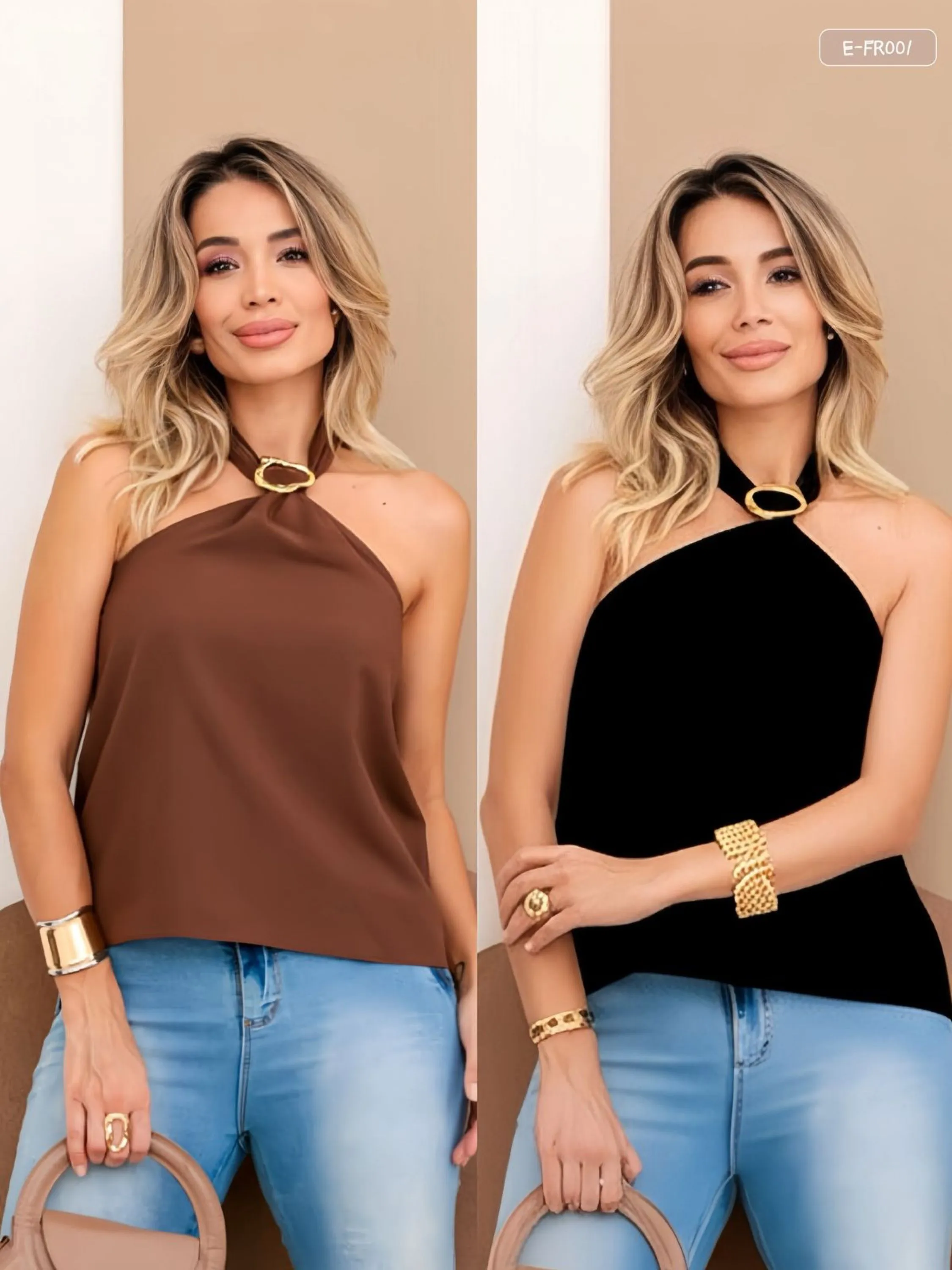 E-FR001. Blusa -- Tecido Dominique