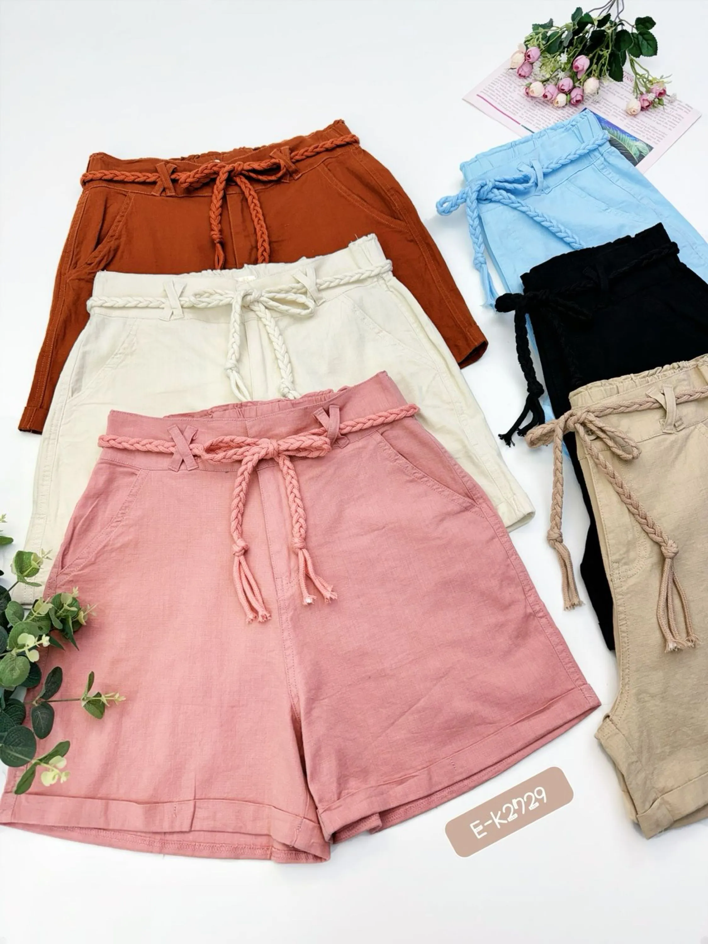 E-K2729. Short - M G GG G1 - linho elastano