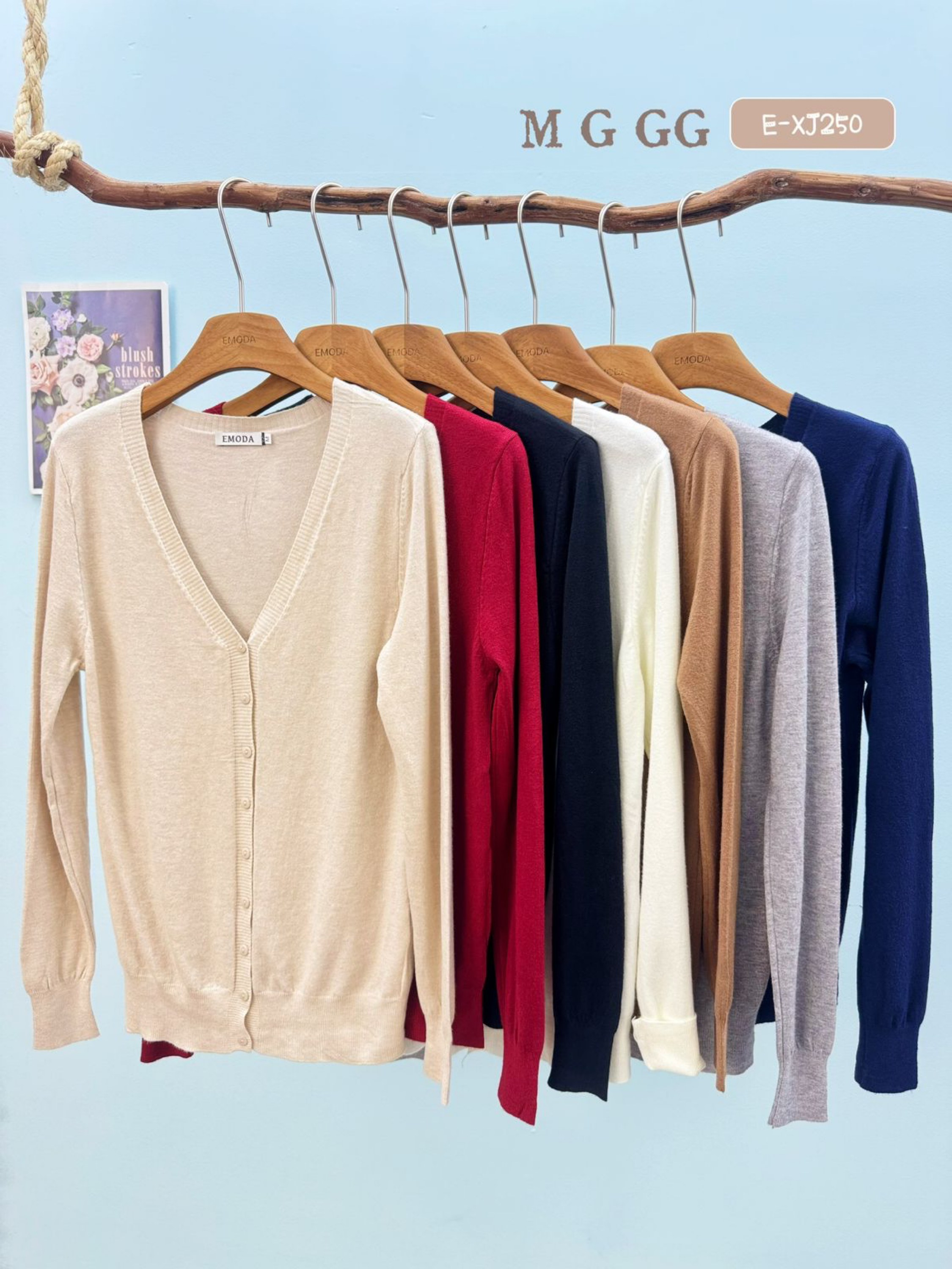 E-XJ250 Cardigan - M G GG - modal ( lãzinha )