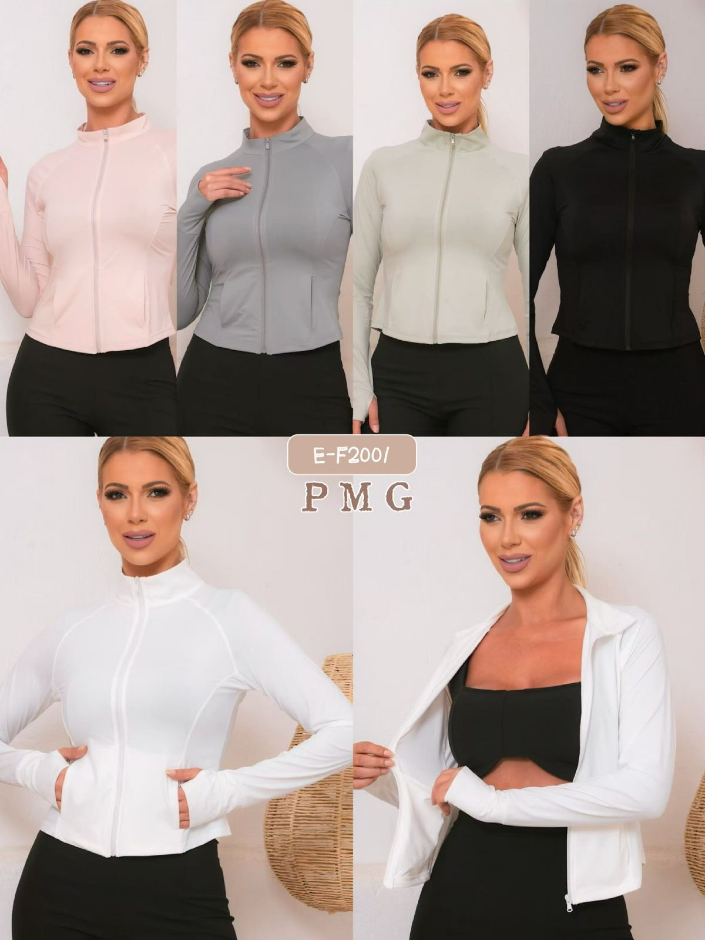 E-F2001 Jaqueta fitness - P M G - Poliamid