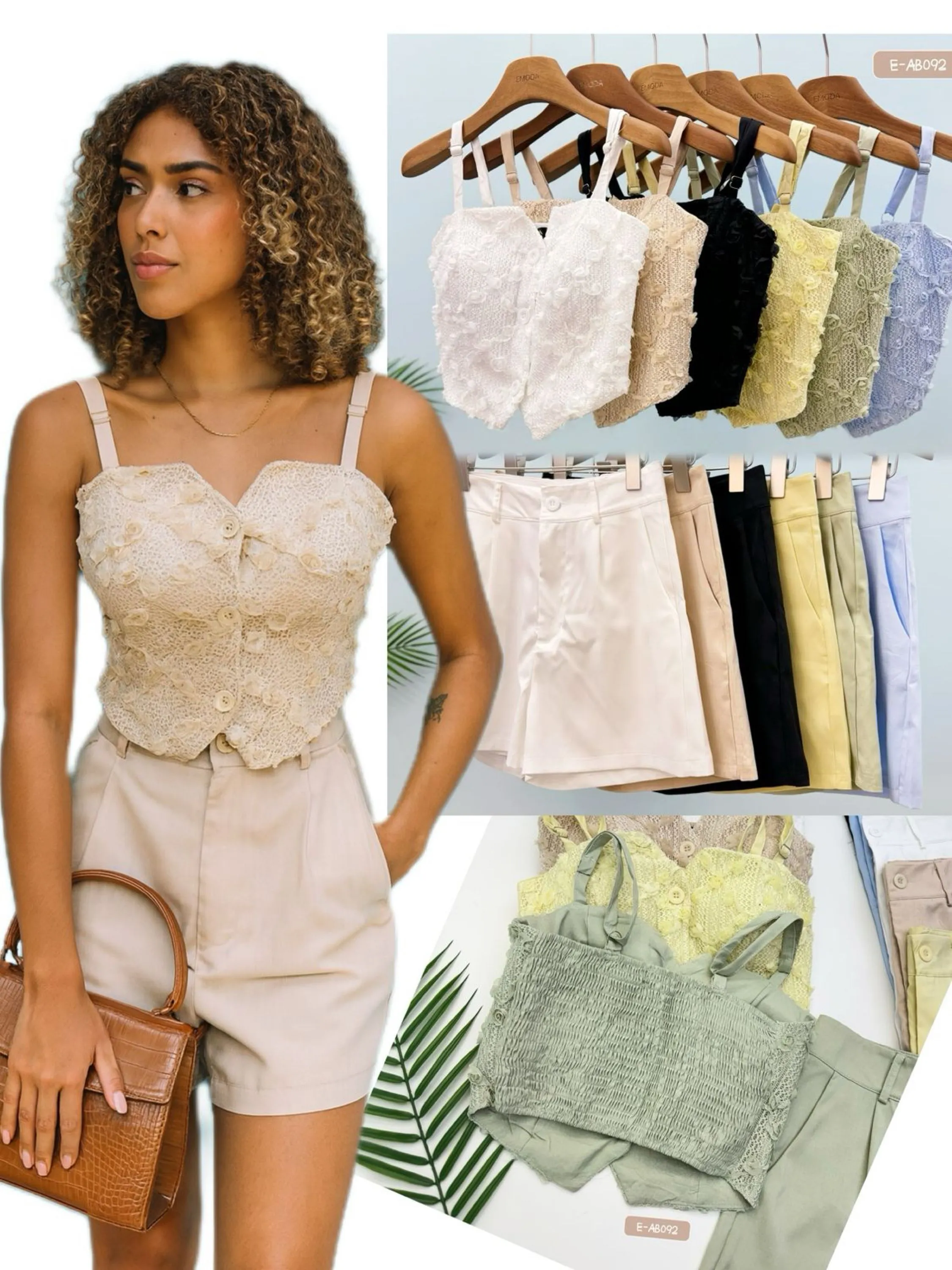 E-AB092. Conjunto - P M G - alfaiataria com Laise