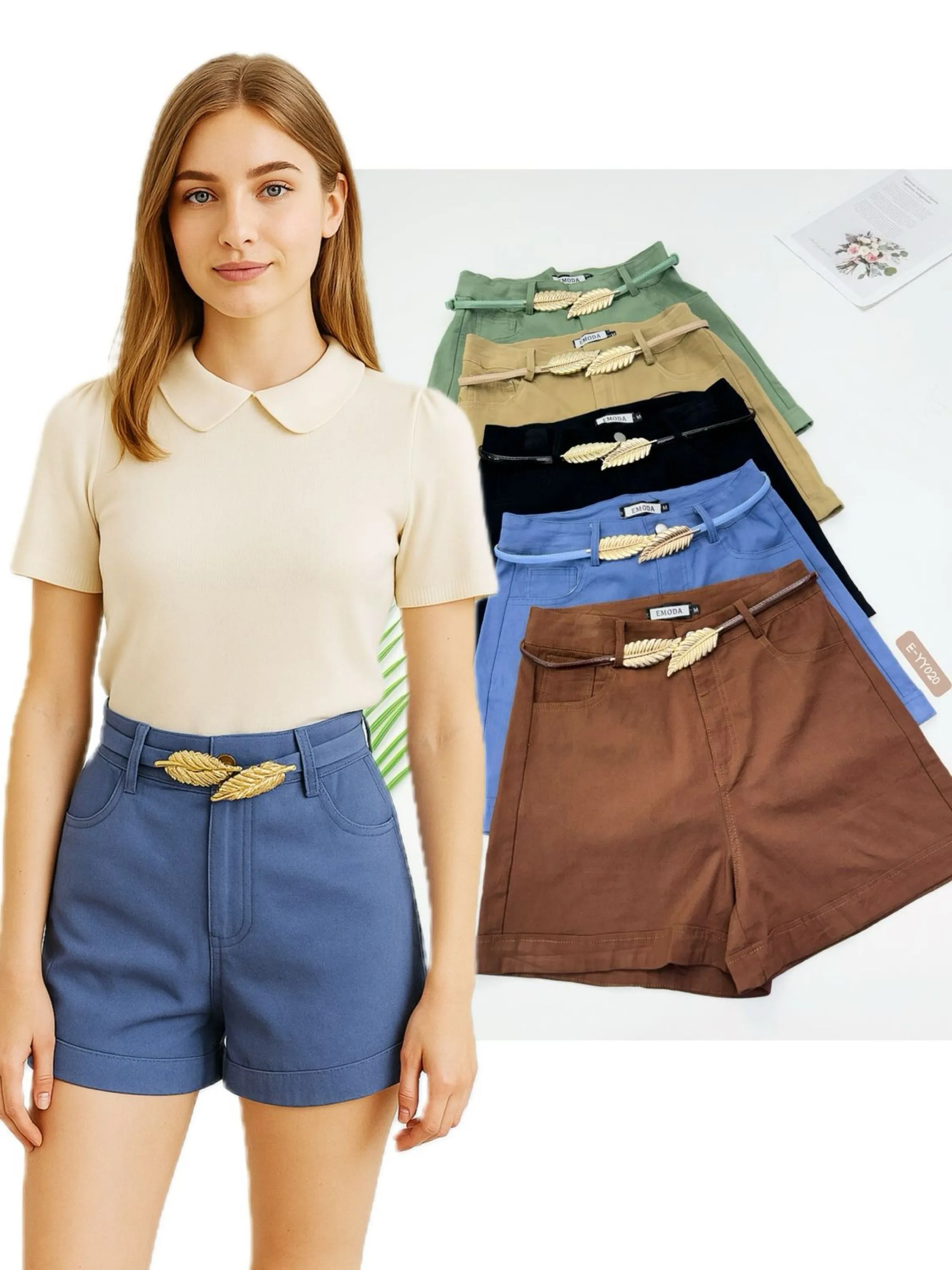 EYY020. Short - M G GG - sarja com elastano