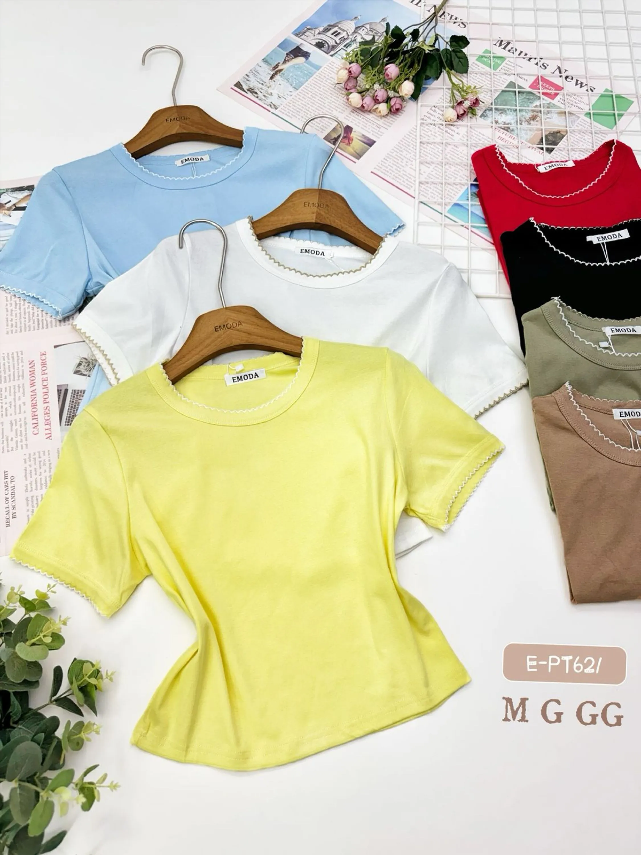 E-PT621. T-shirt - M G GG - algodão