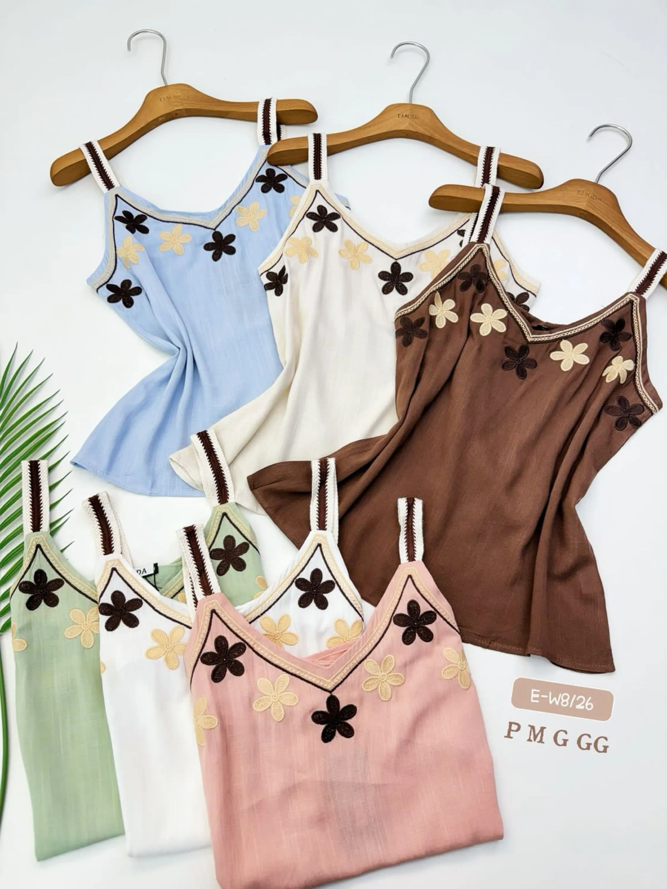 E-W8126. Alcinha - P M G GG- linho bordado