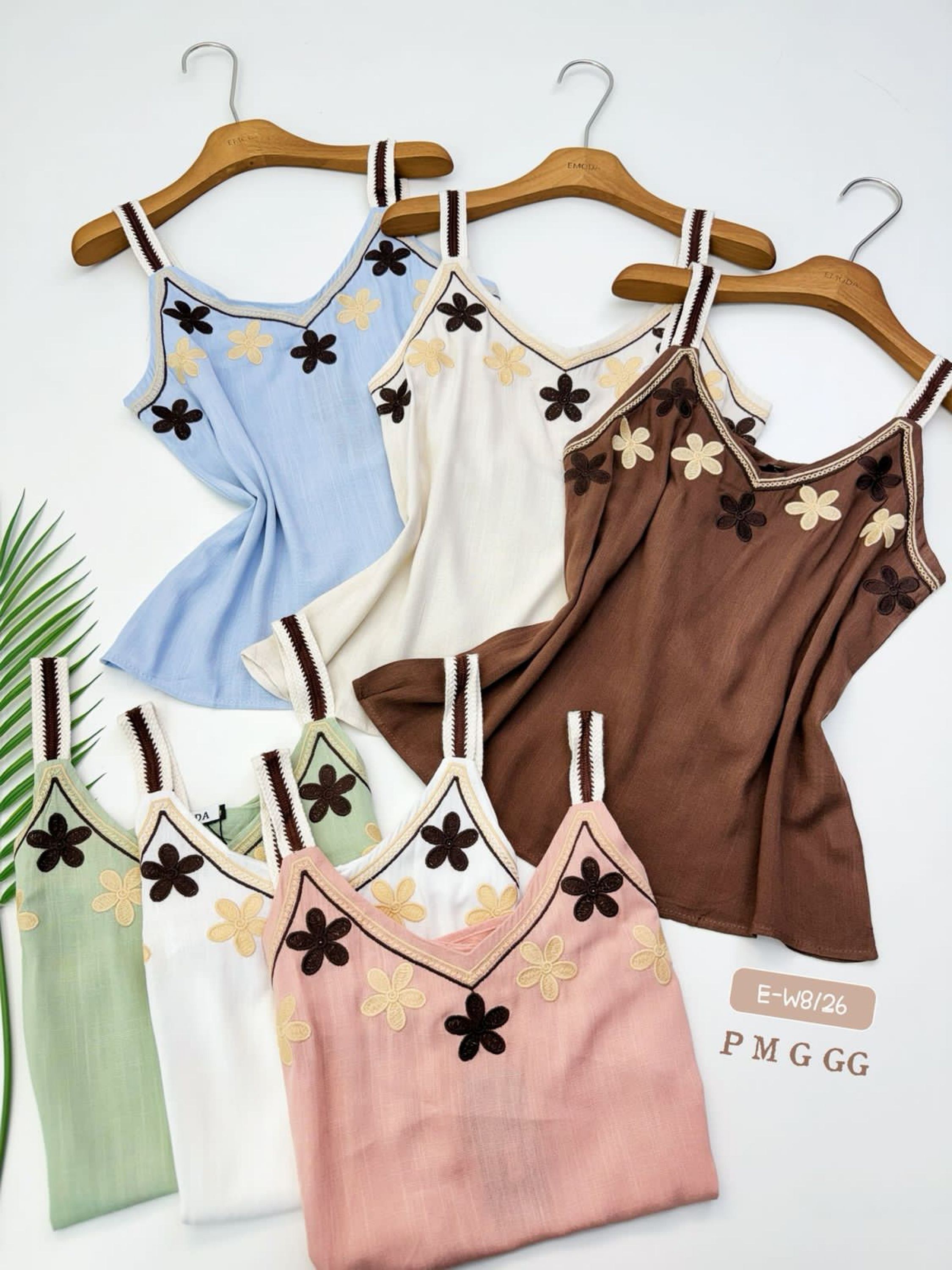 E-W8126. Alcinha - P M G GG- linho bordado